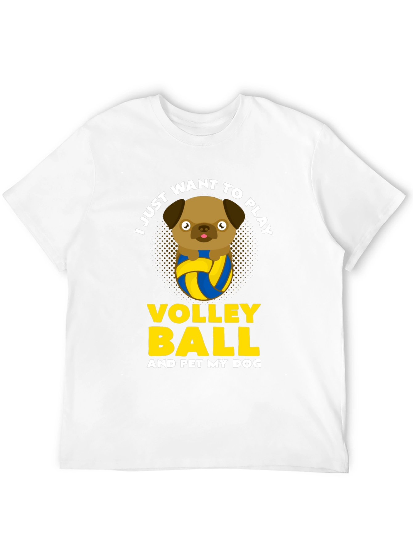 Volleyball Dog Graphic Tee - Pet Lover Shirt