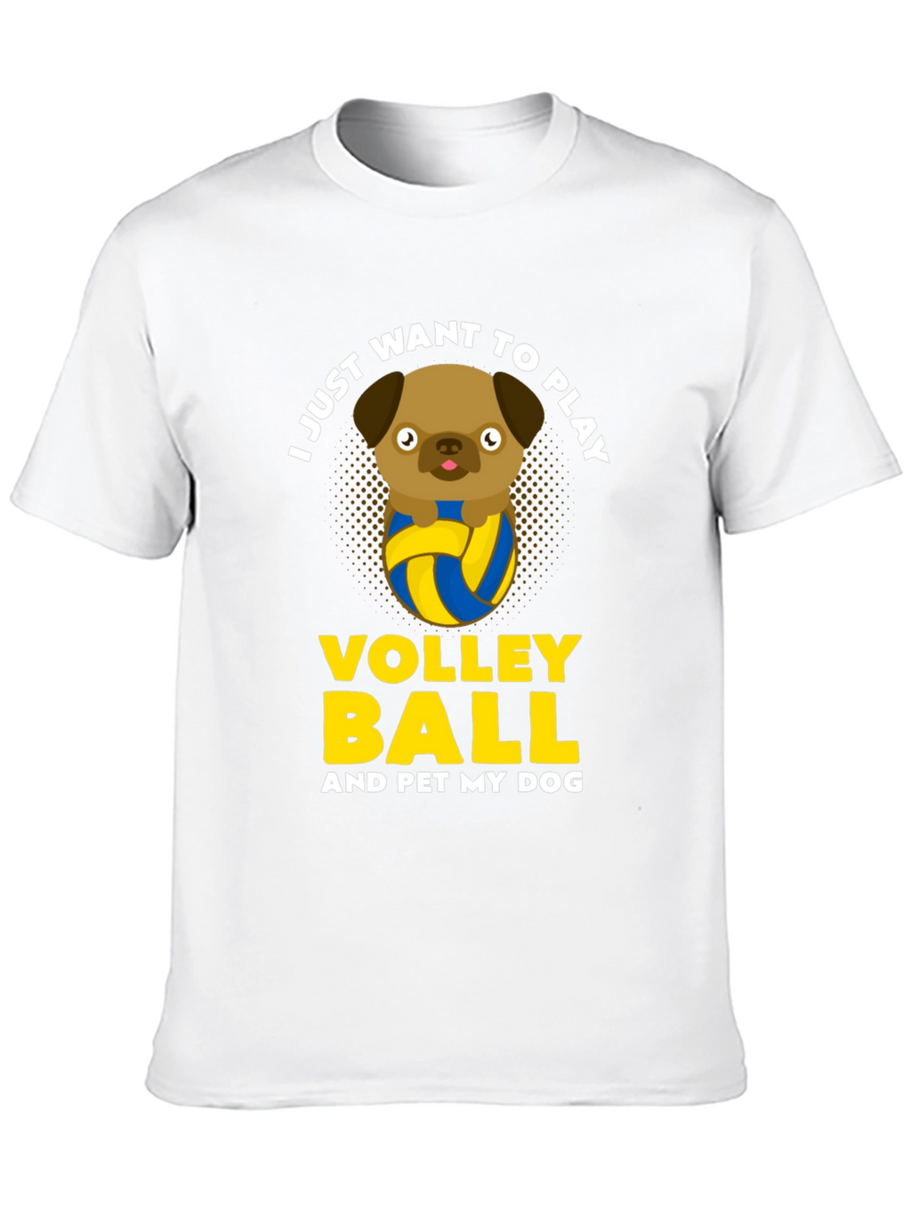 Volleyball Dog Graphic Tee - Pet Lover Shirt