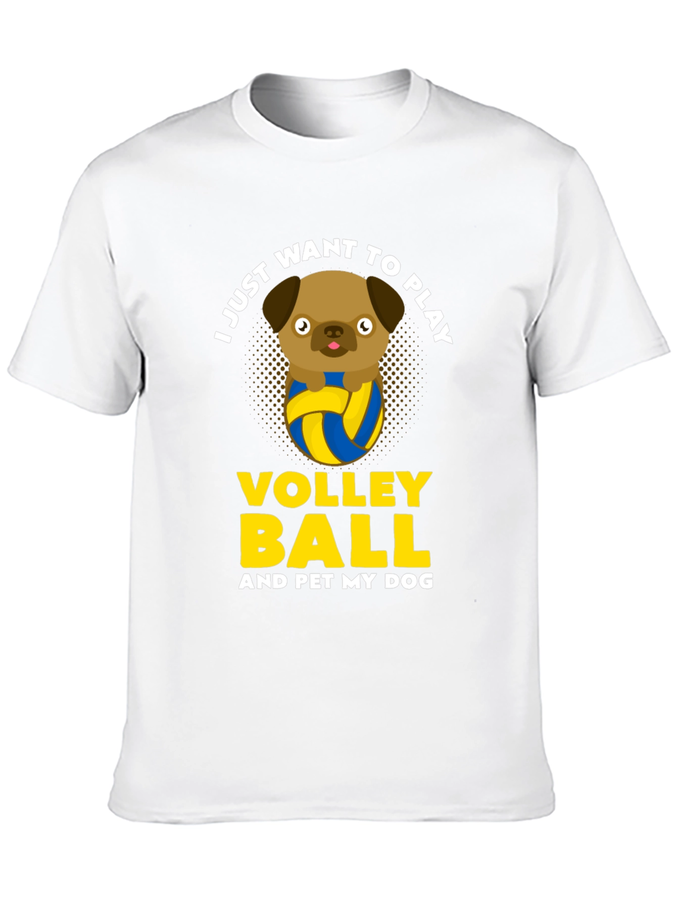 Volleyball Dog Graphic Tee - Pet Lover Shirt