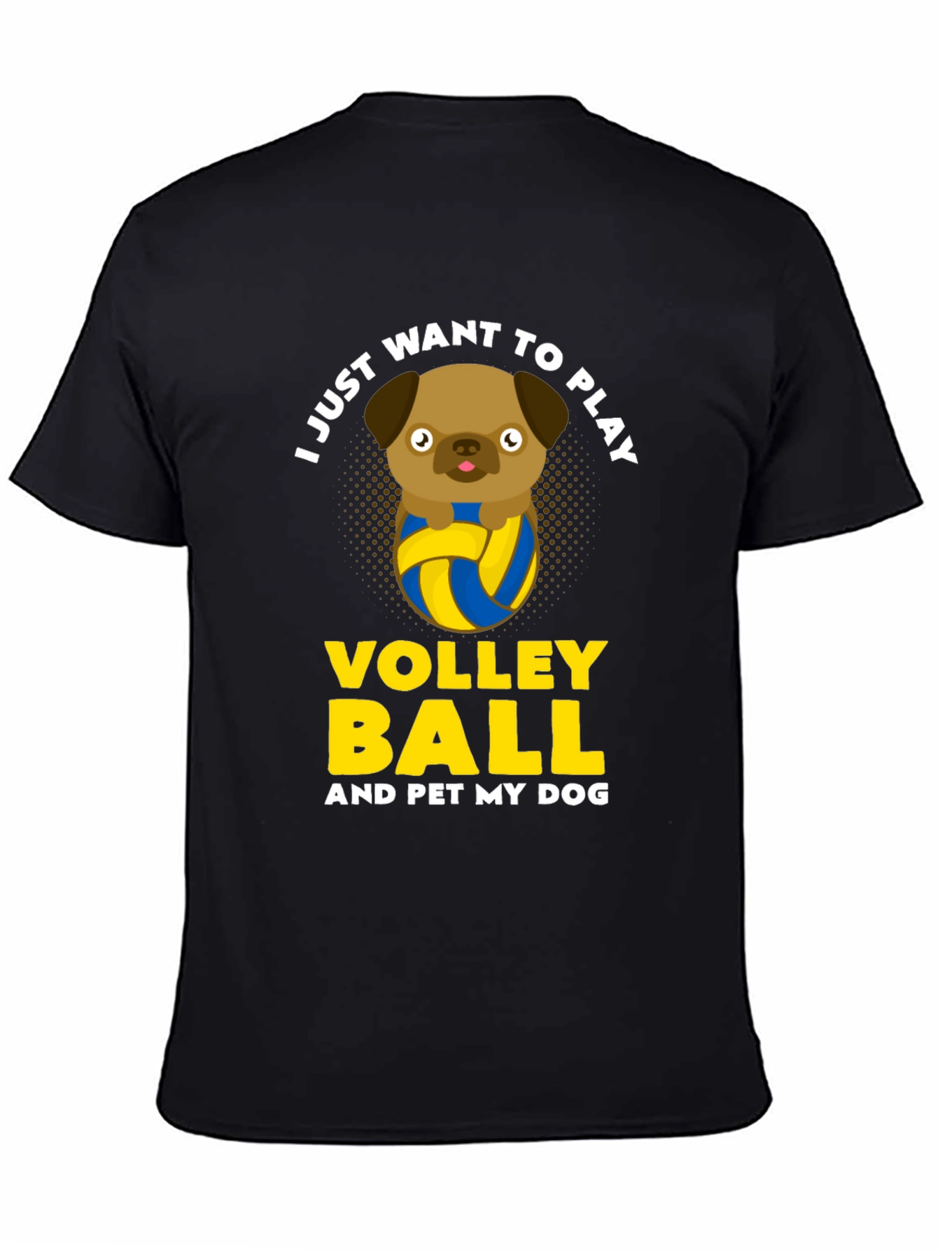 Volleyball Dog Graphic Tee - Pet Lover Shirt