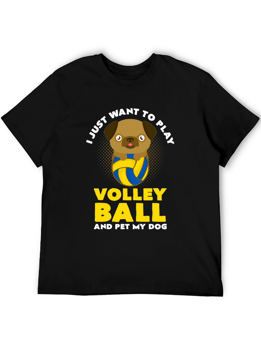 Volleyball Dog Graphic Tee - Pet Lover Shirt