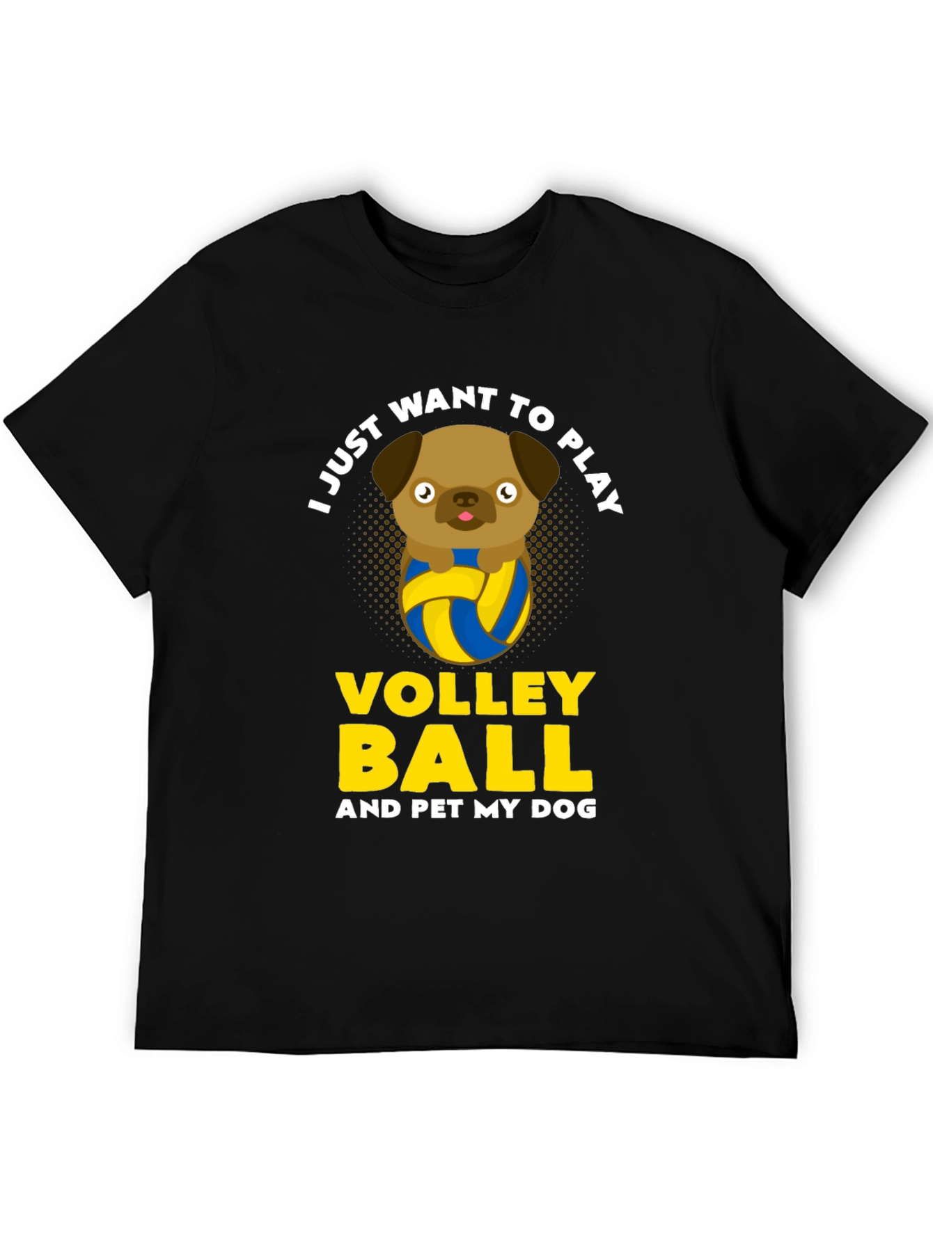 Volleyball Dog Graphic Tee - Pet Lover Shirt