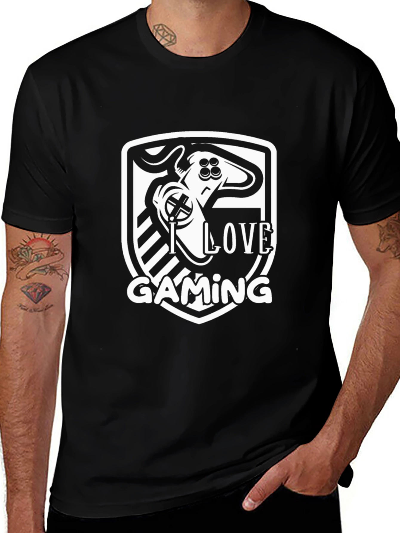 I Love Gaming T-Shirt - Gamer Controller Design