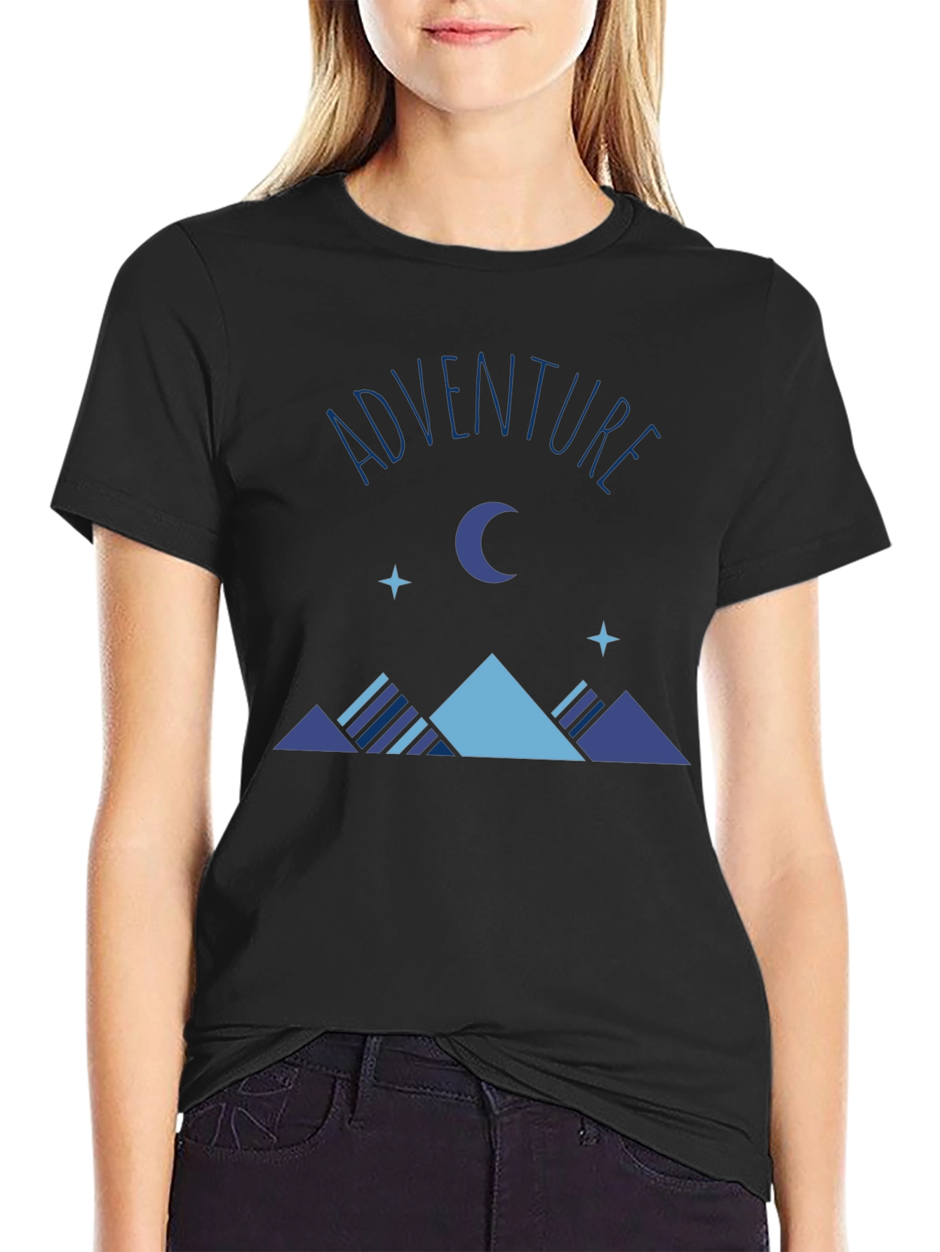 Adventure Graphic Print Tee - Mens Black T-Shirt