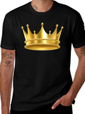 Gold Crown Graphic Tee - Premium Cotton Blend