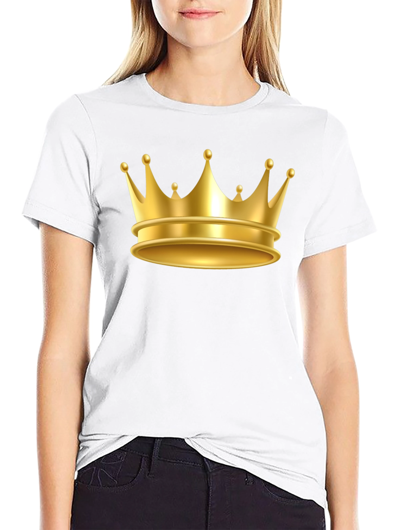 Gold Crown Graphic Tee - Premium Cotton Blend