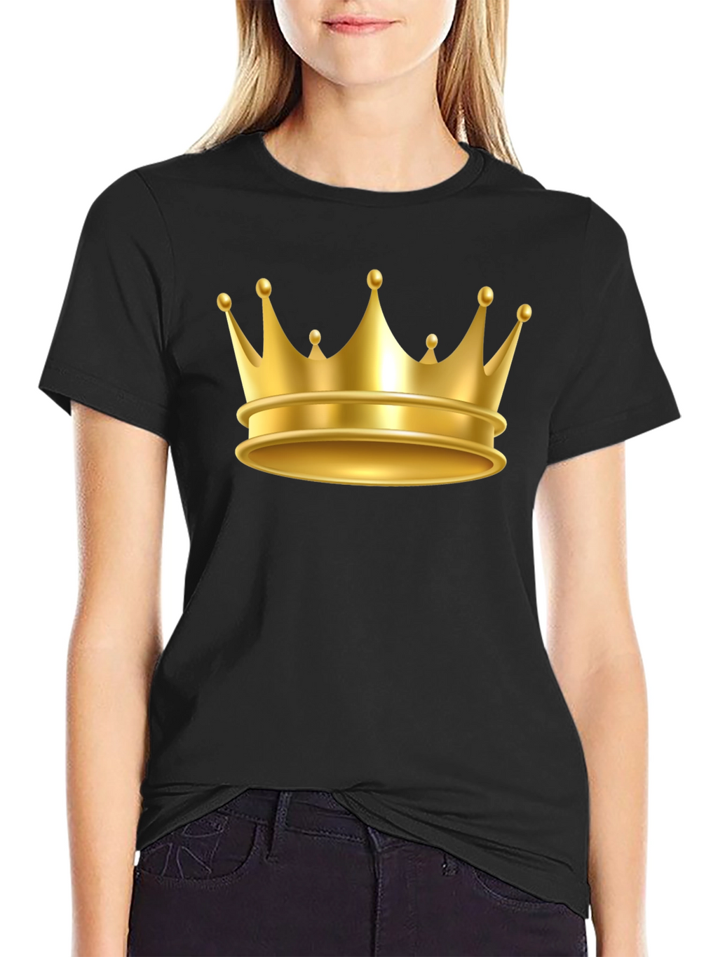 Gold Crown Graphic Tee - Premium Cotton Blend