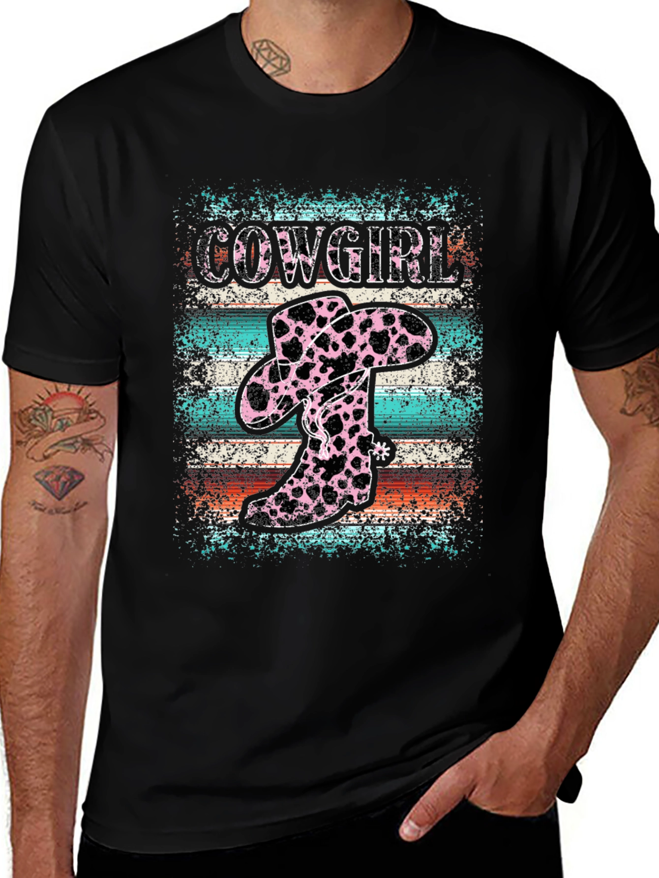 Cowgirl Boots and Hat Graphic T-Shirt