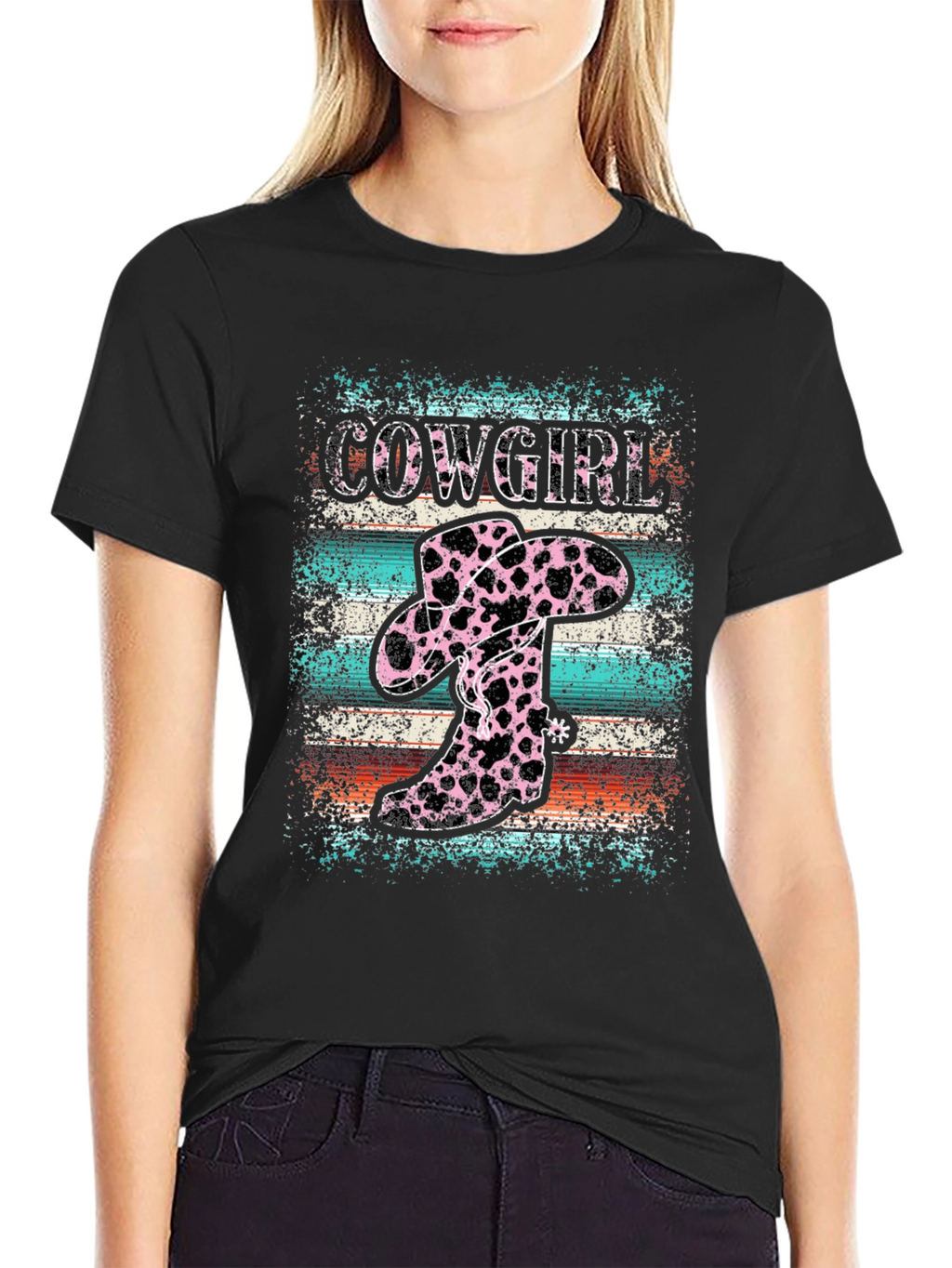Cowgirl Boots and Hat Graphic T-Shirt