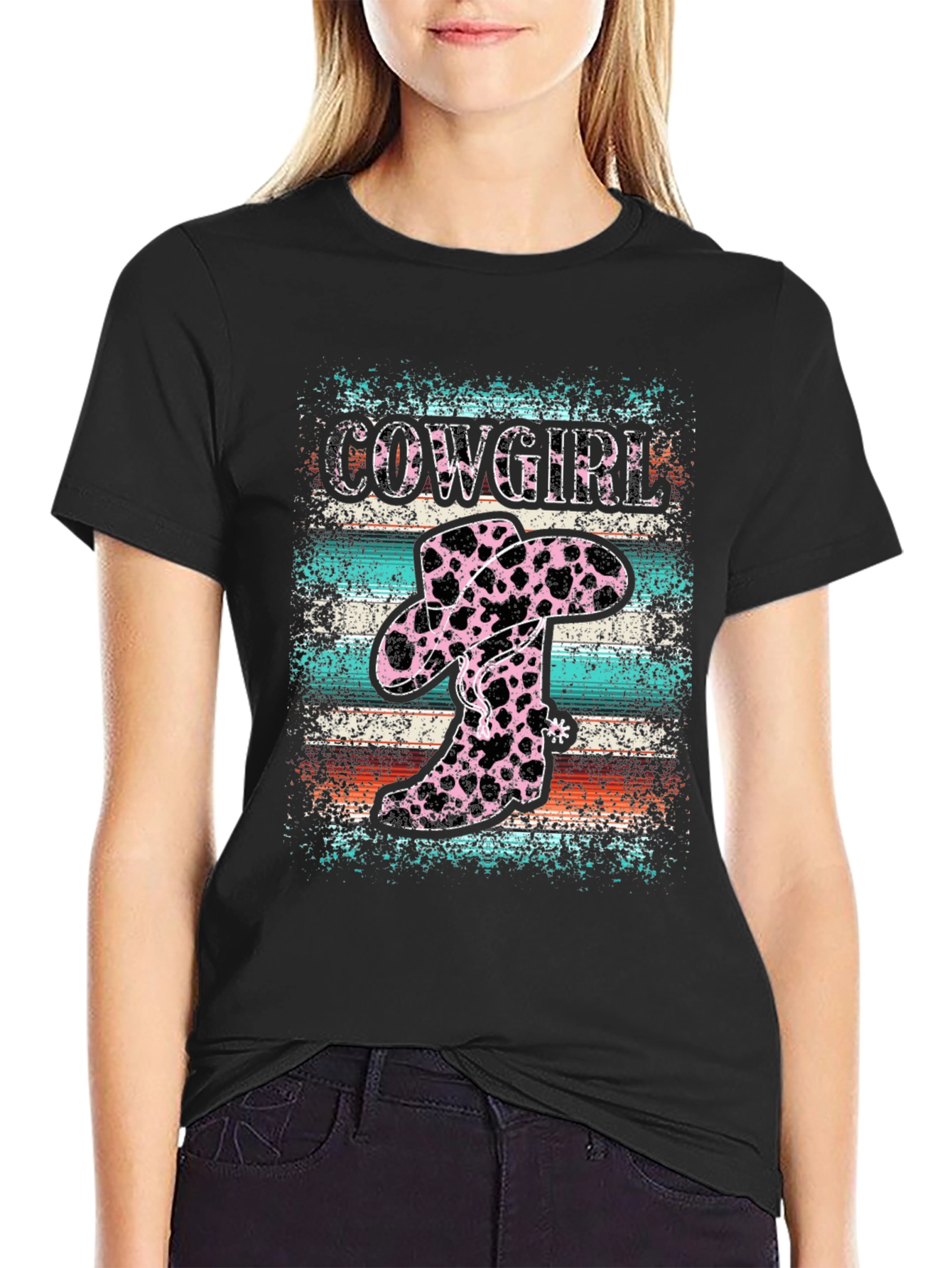 Cowgirl Boots and Hat Graphic T-Shirt