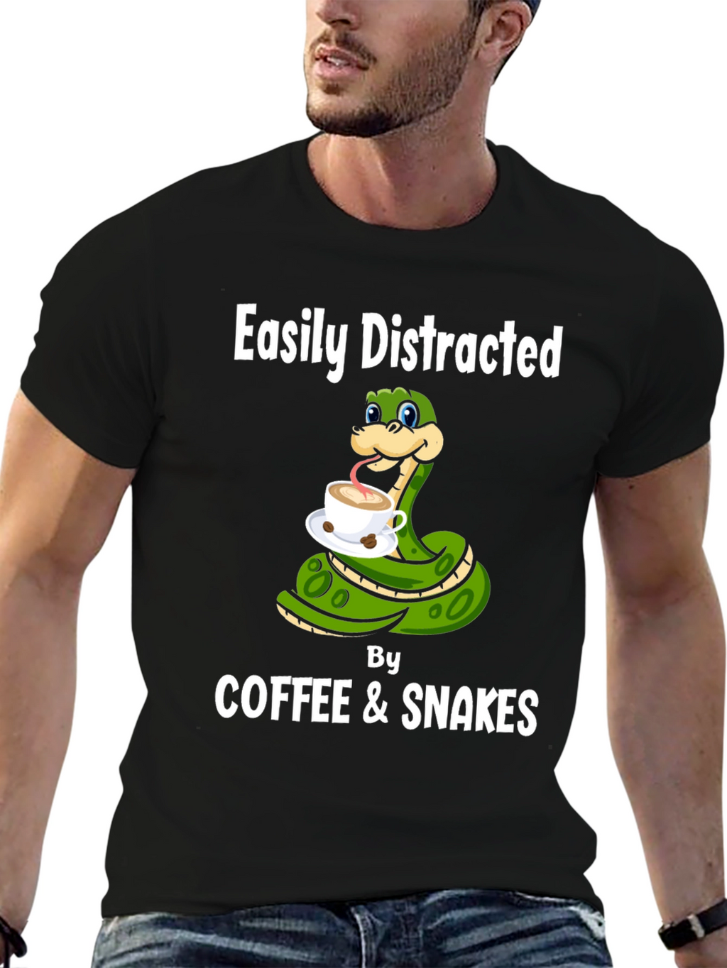 Easily Distracted By Coffee & Snakes T-Shirt