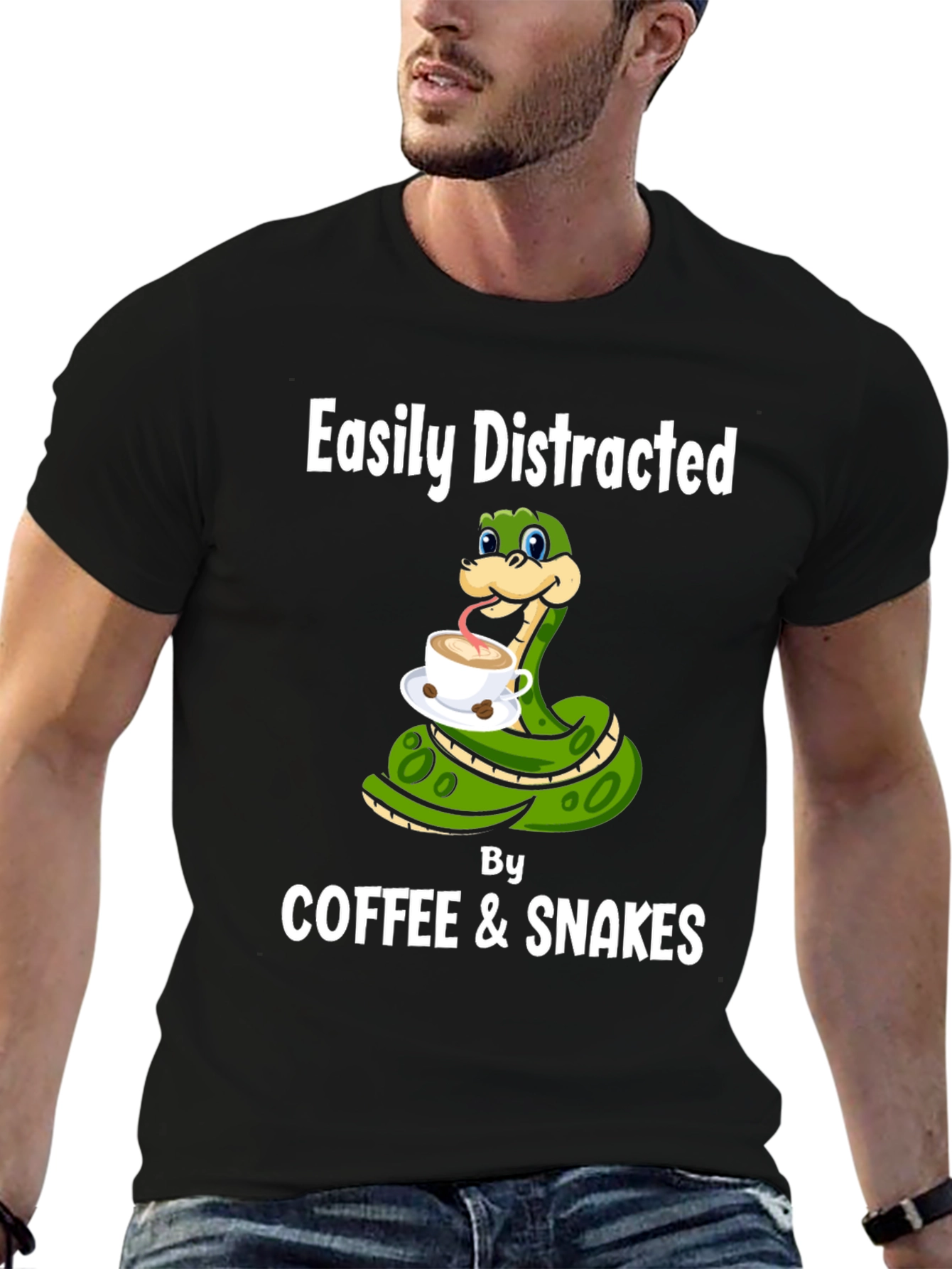 Easily Distracted By Coffee & Snakes T-Shirt