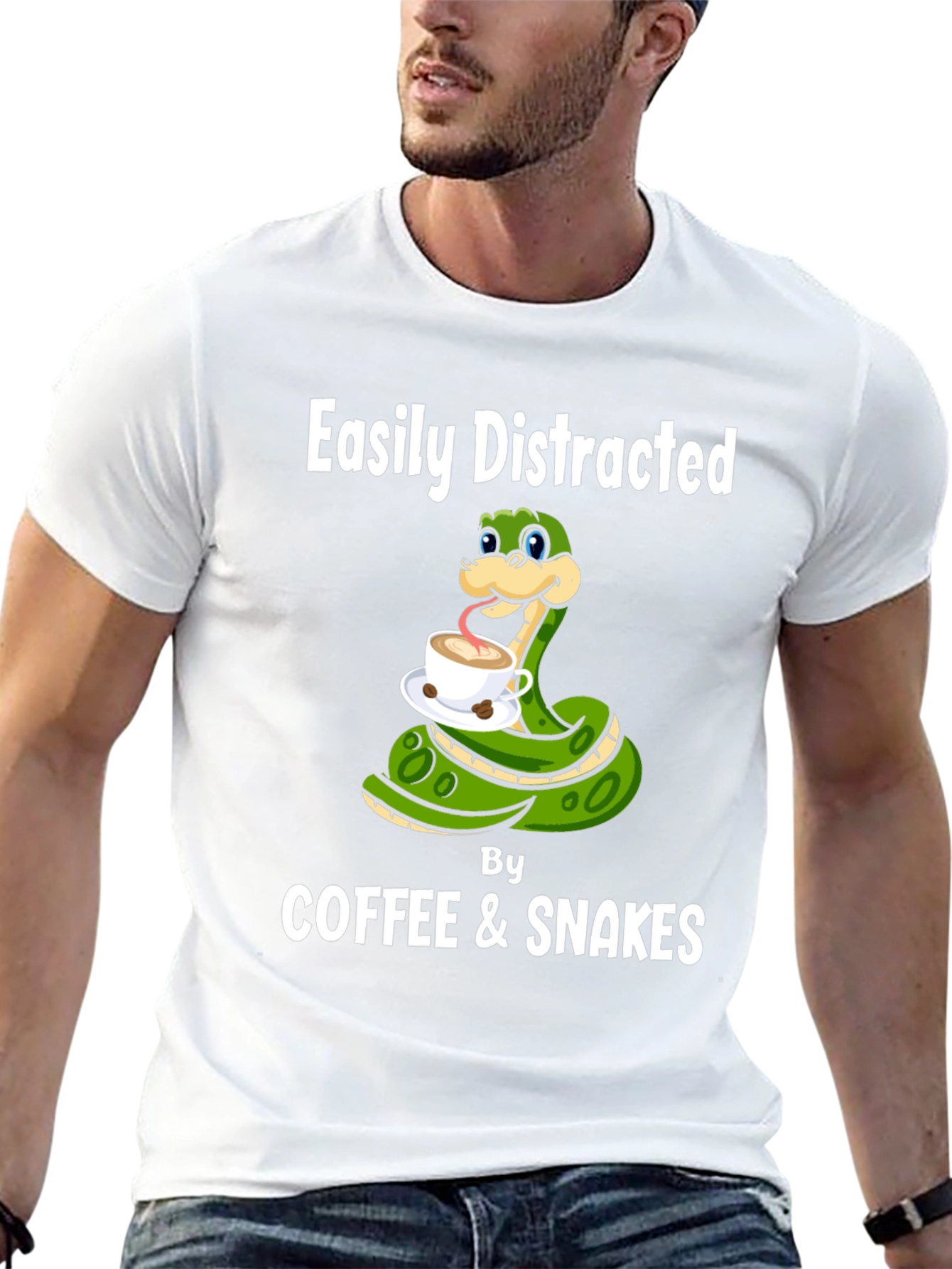 Easily Distracted By Coffee & Snakes T-Shirt