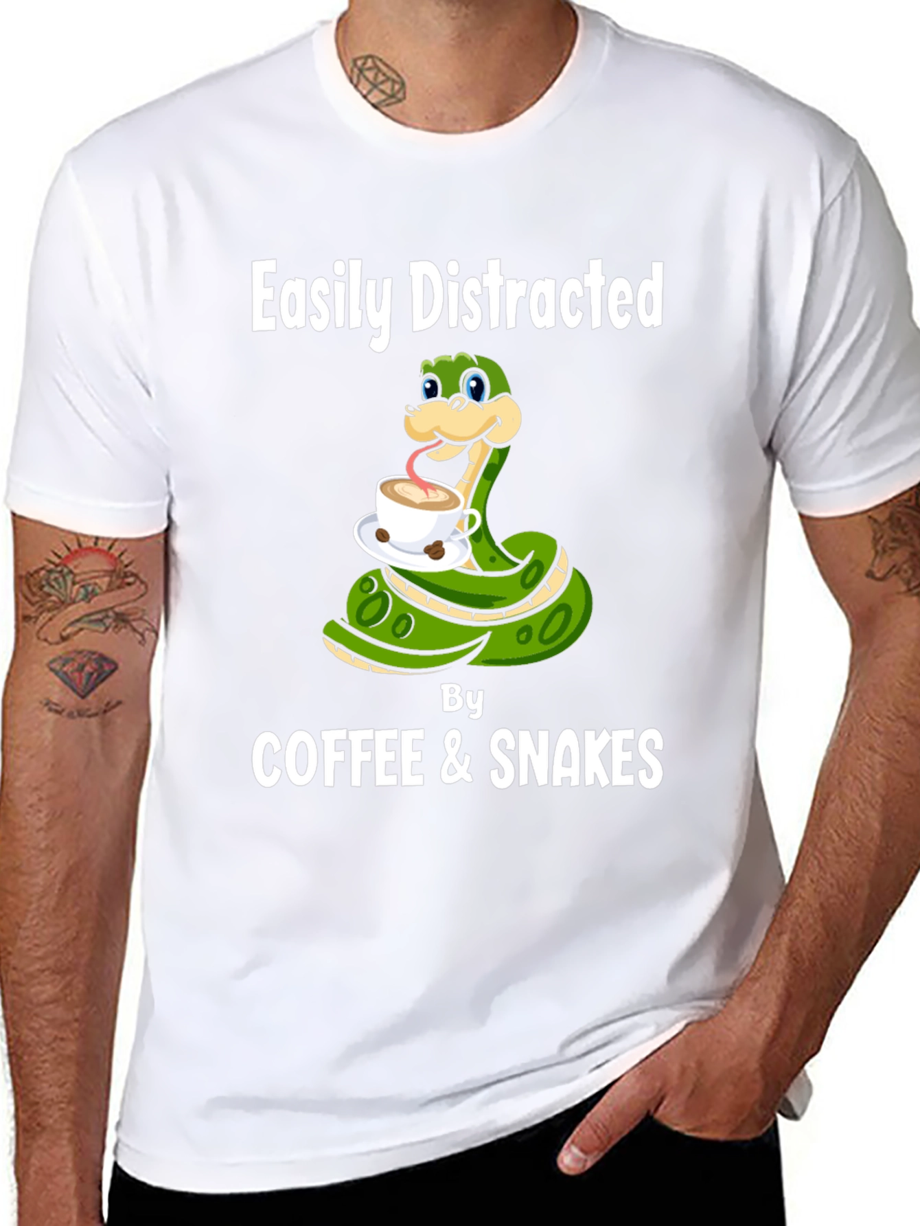 Easily Distracted By Coffee & Snakes T-Shirt