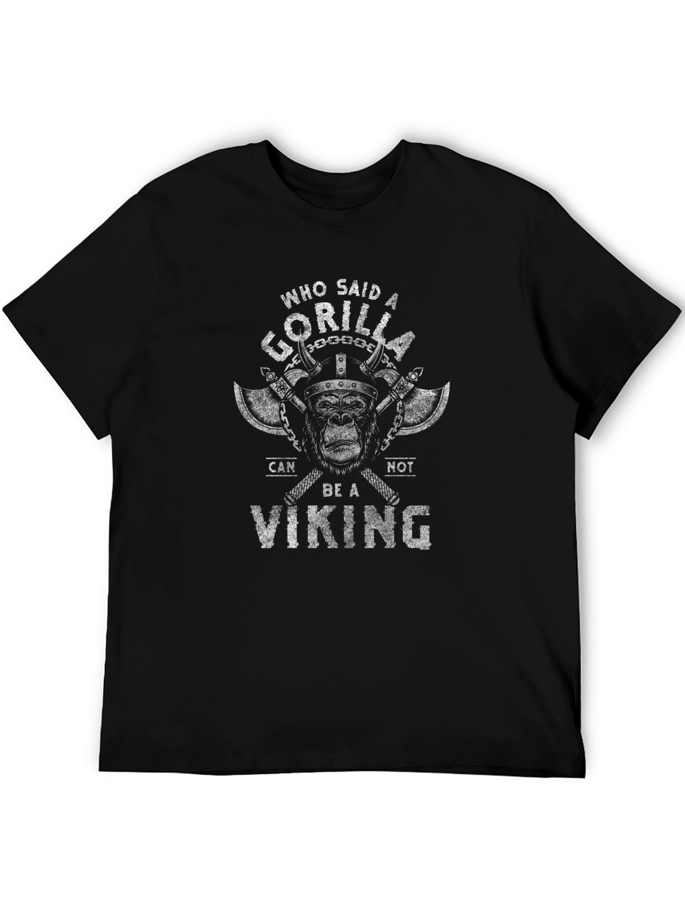 Gorilla Viking Graphic T-Shirt - Funny Novelty Tee