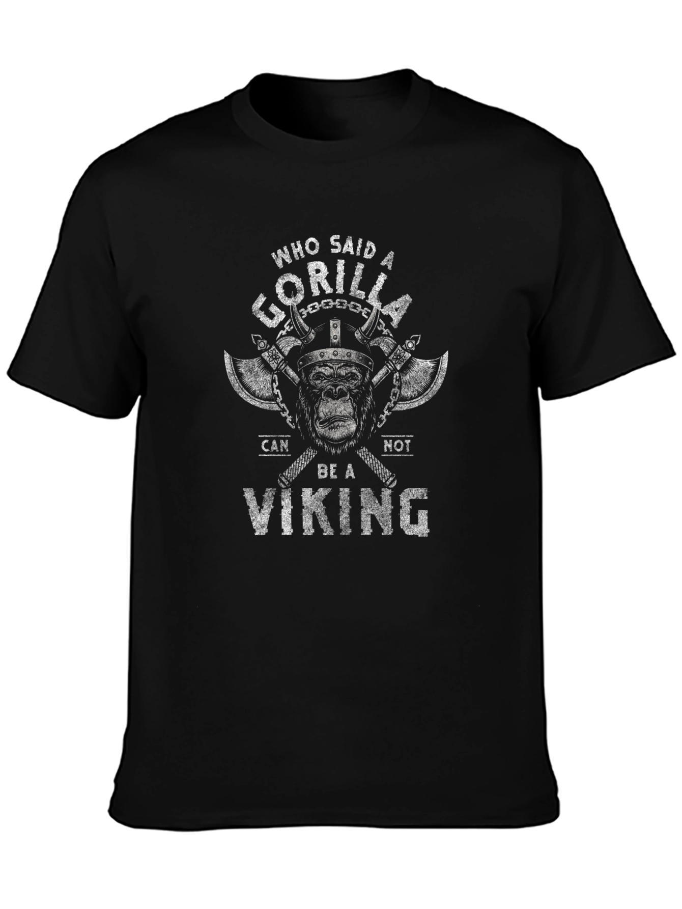 Gorilla Viking Graphic T-Shirt - Funny Novelty Tee