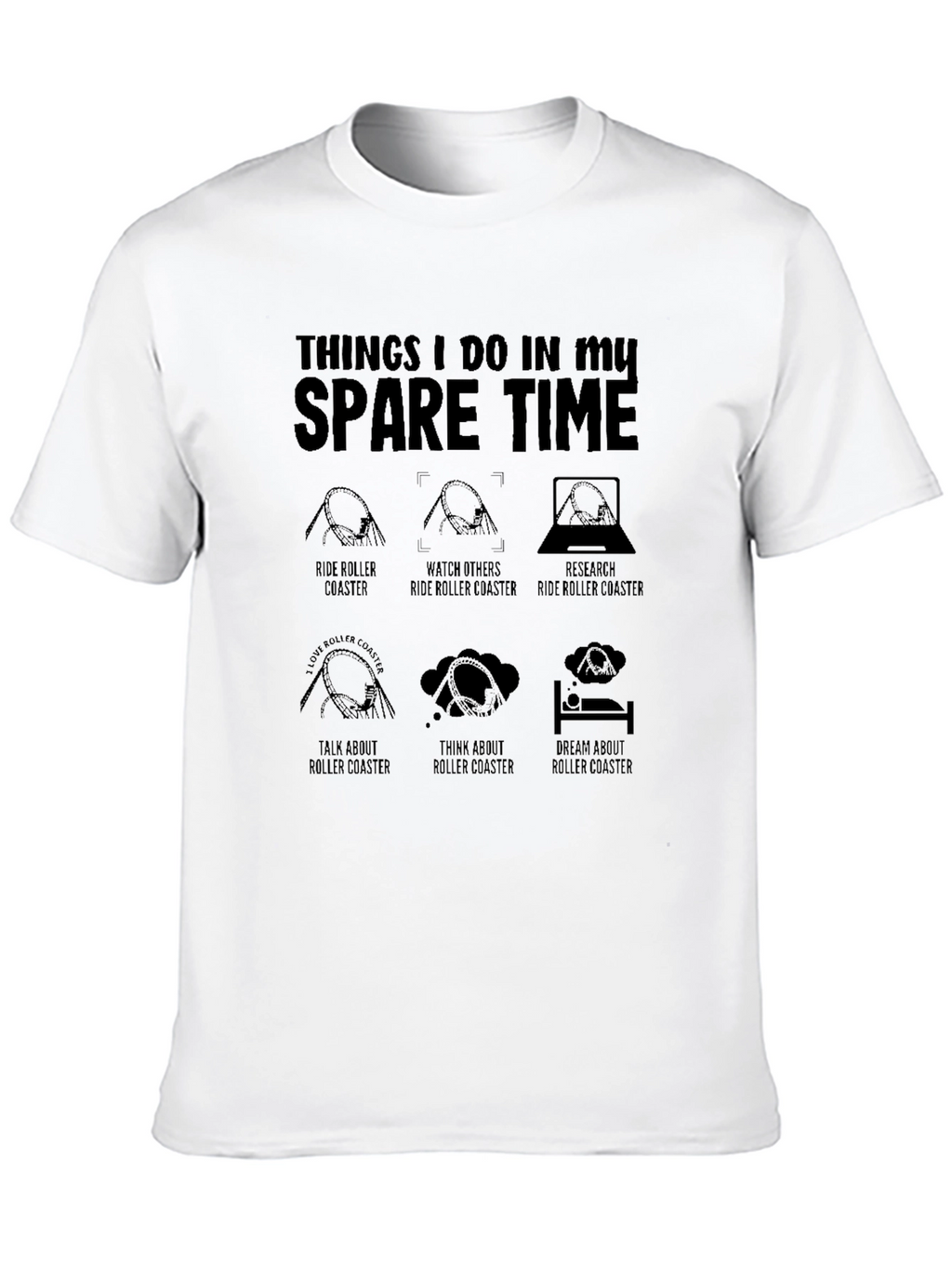 Roller Coaster Enthusiast T-Shirt - Spare Time Activities