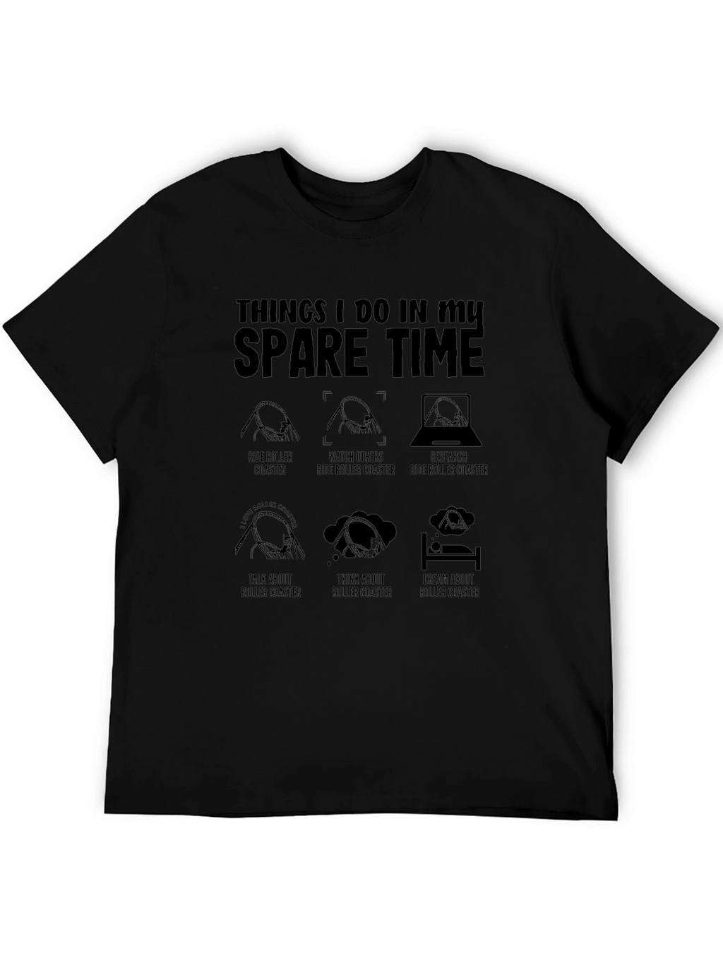 Roller Coaster Enthusiast T-Shirt - Spare Time Activities