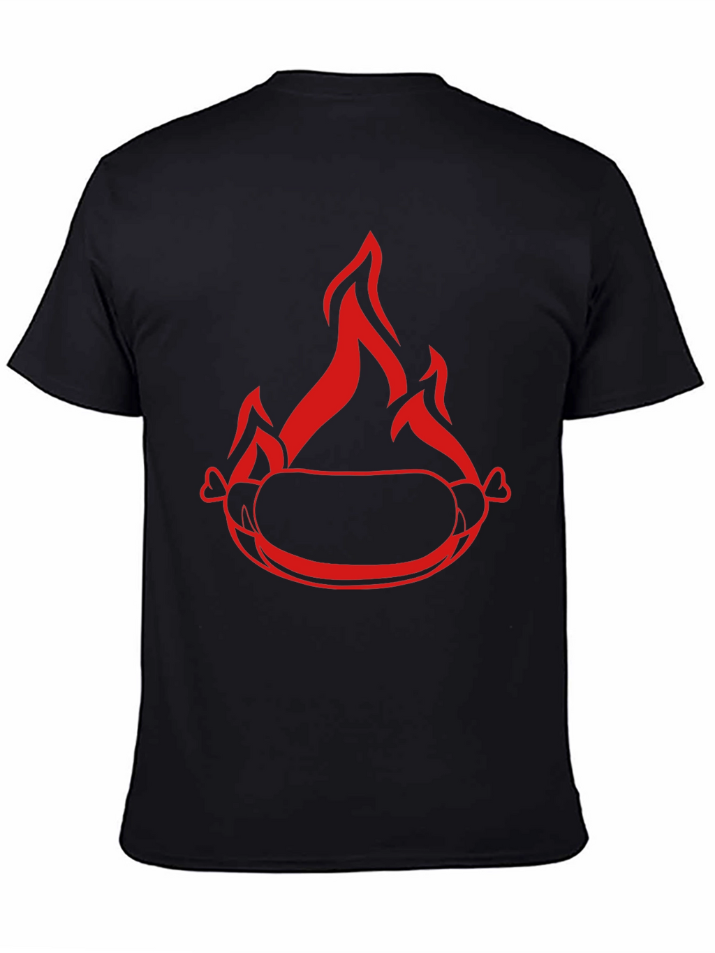 Flaming Hot Dog Graphic T-Shirt