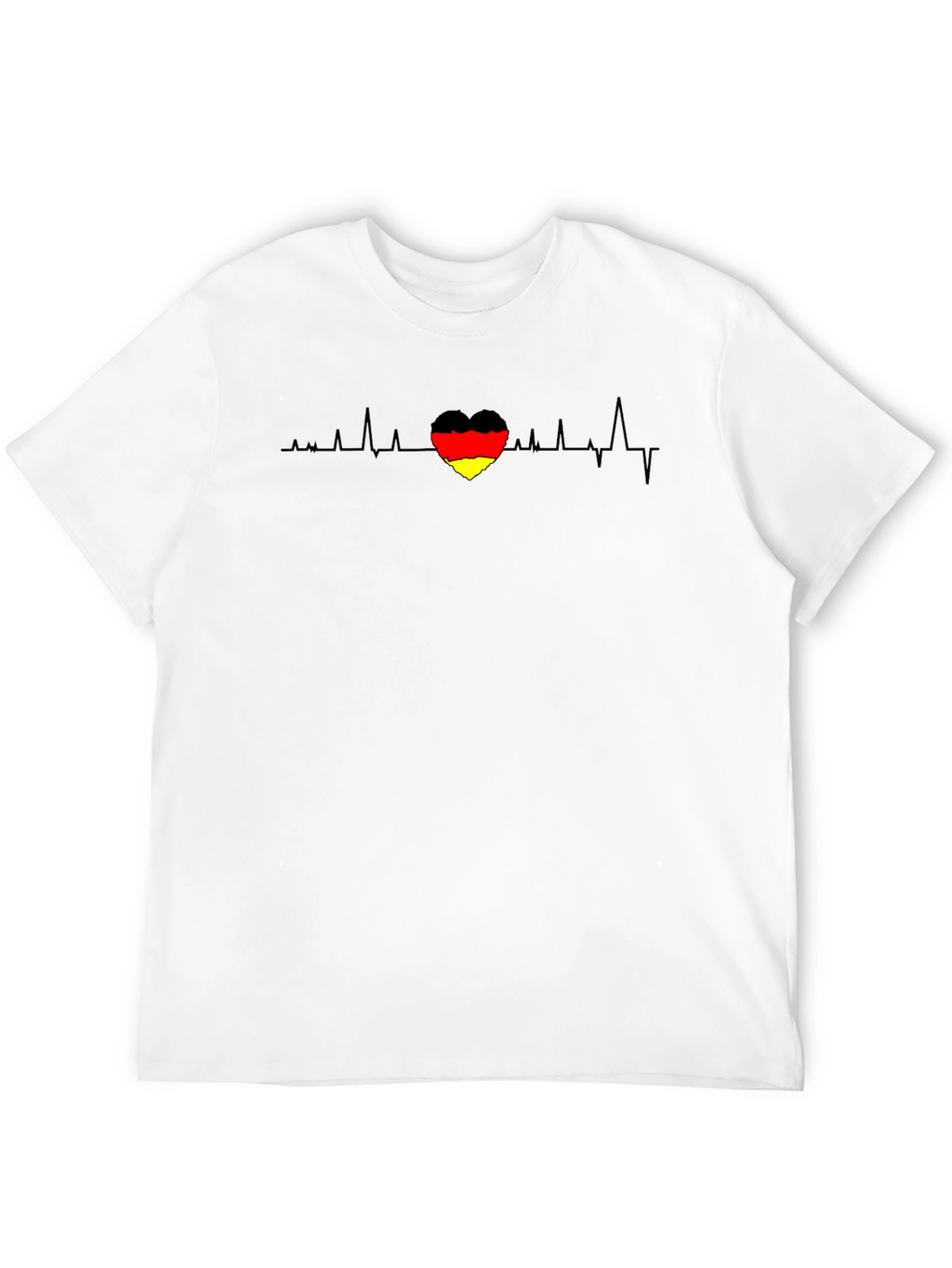 German Flag Heartbeat Graphic T-Shirt