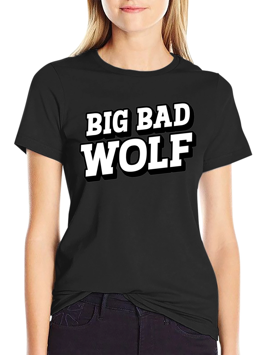 Big Bad Wolf Black Graphic T-Shirt
