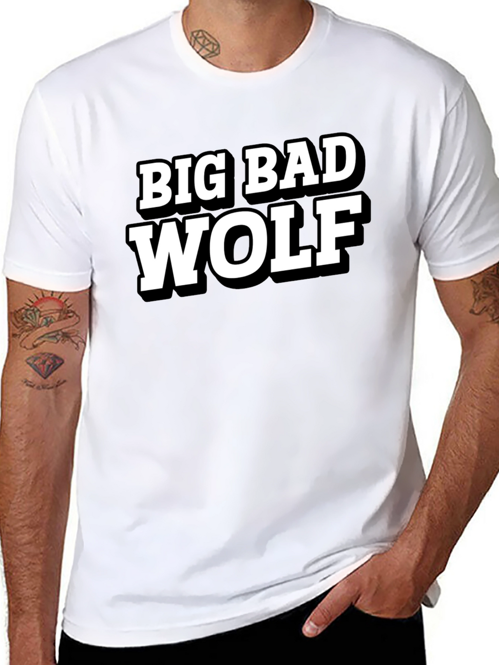 Big Bad Wolf Black Graphic T-Shirt