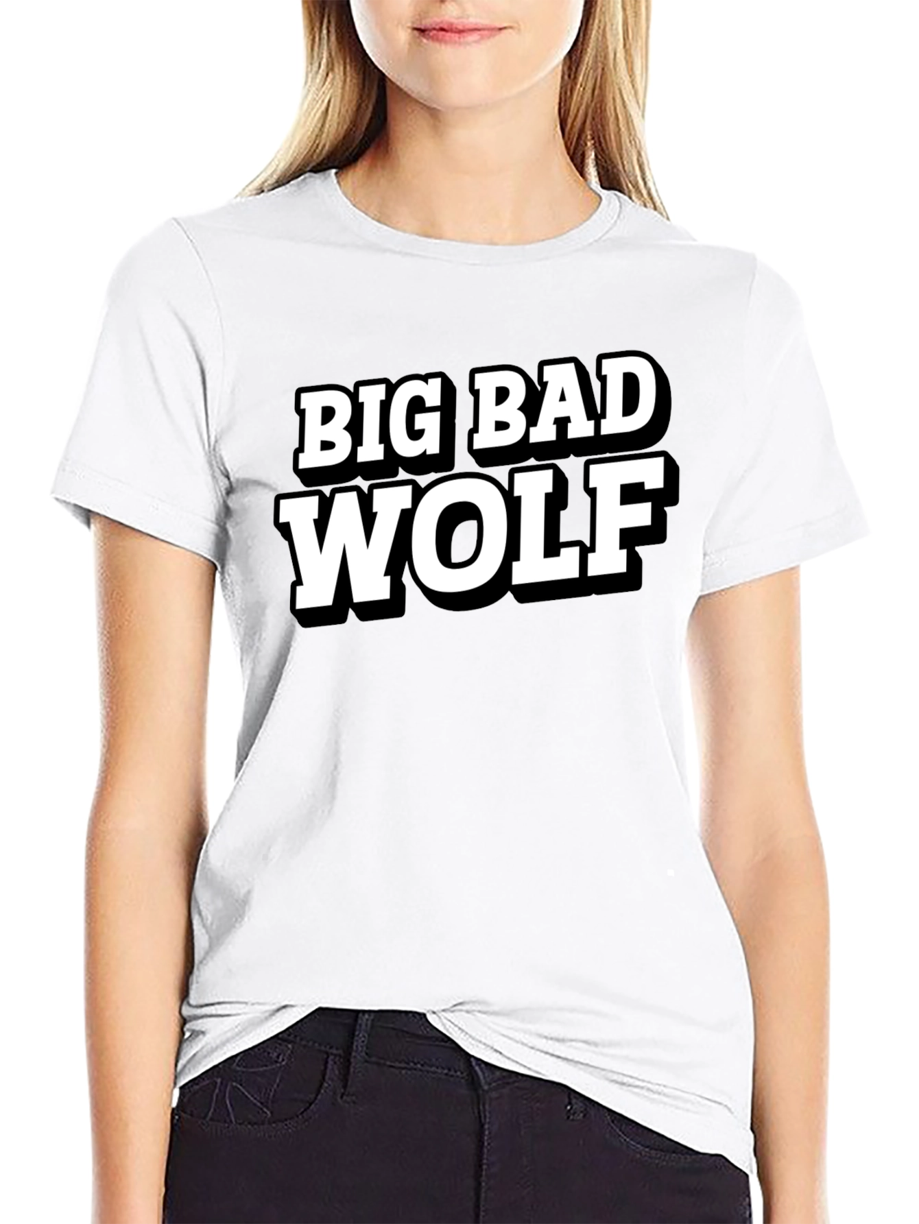 Big Bad Wolf Black Graphic T-Shirt