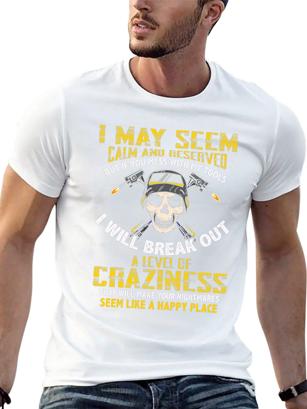 Welders Skull T-Shirt: Mess With My Tools!
