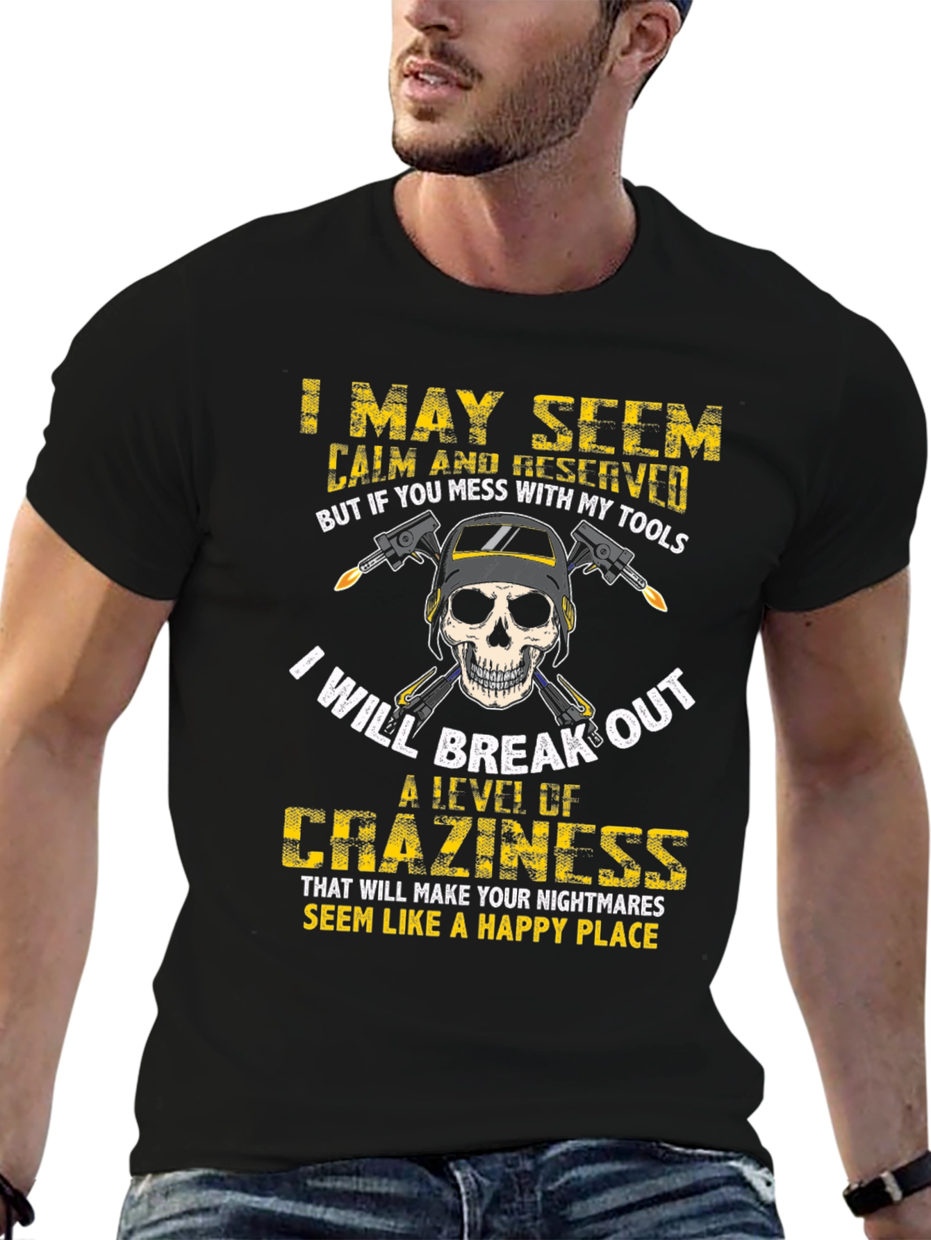 Welders Skull T-Shirt: Mess With My Tools!