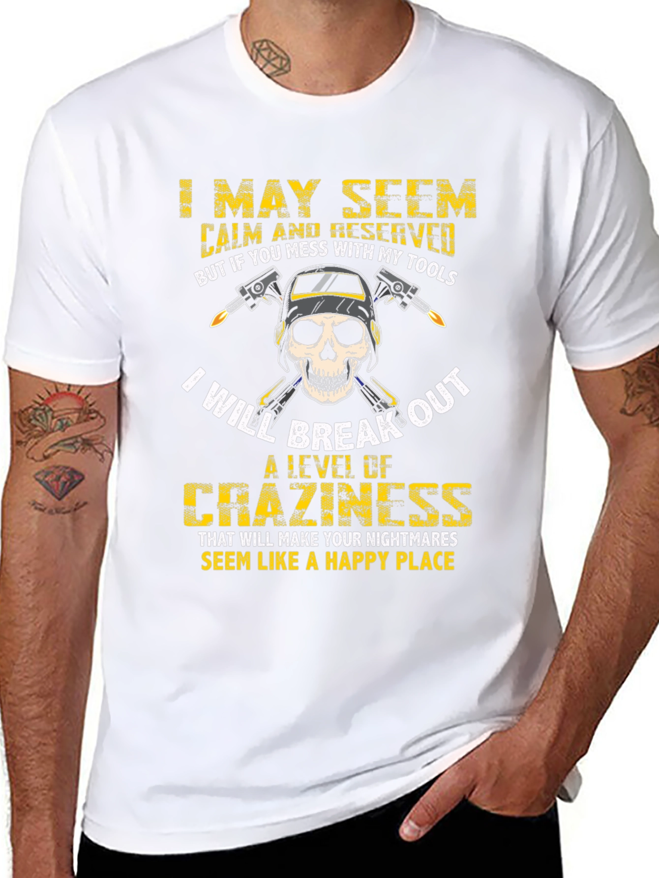 Welders Skull T-Shirt: Mess With My Tools!
