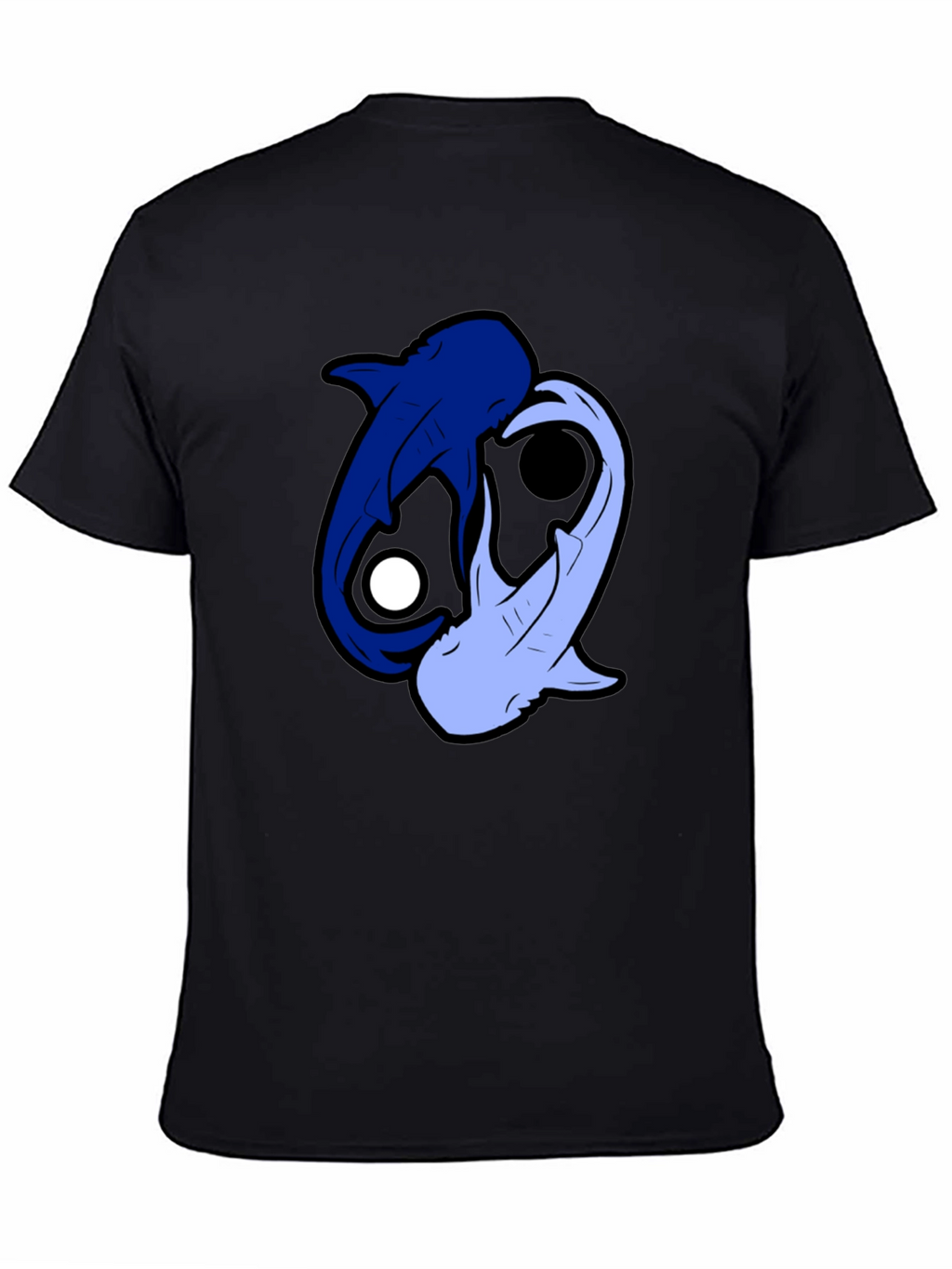 Yin Yang Sharks Black T-Shirt
