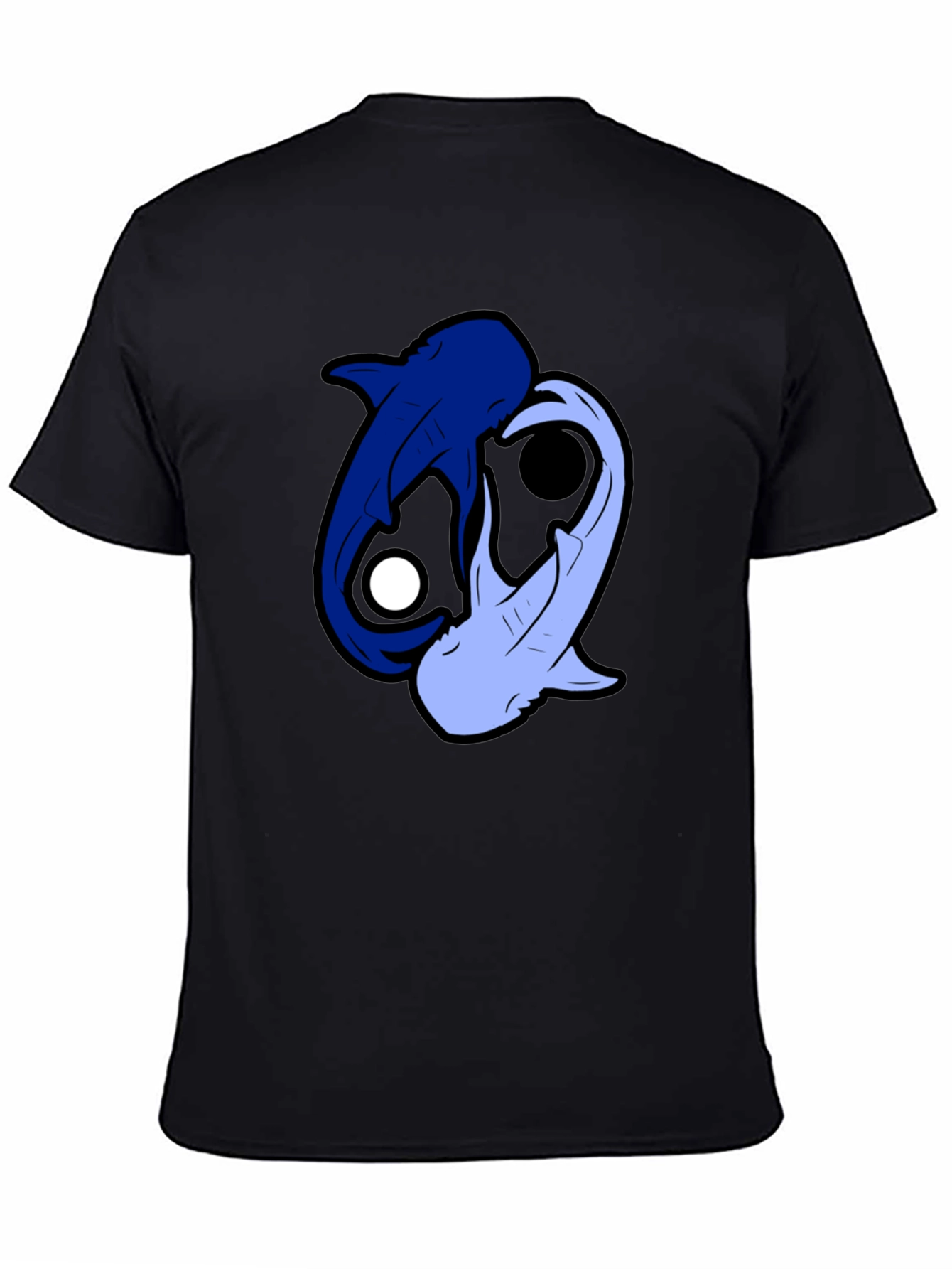 Yin Yang Sharks Black T-Shirt