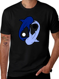 Yin Yang Sharks Black T-Shirt