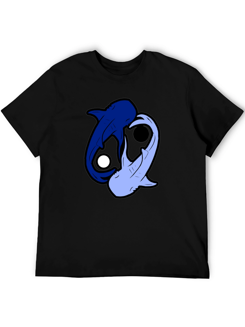 Yin Yang Sharks Black T-Shirt