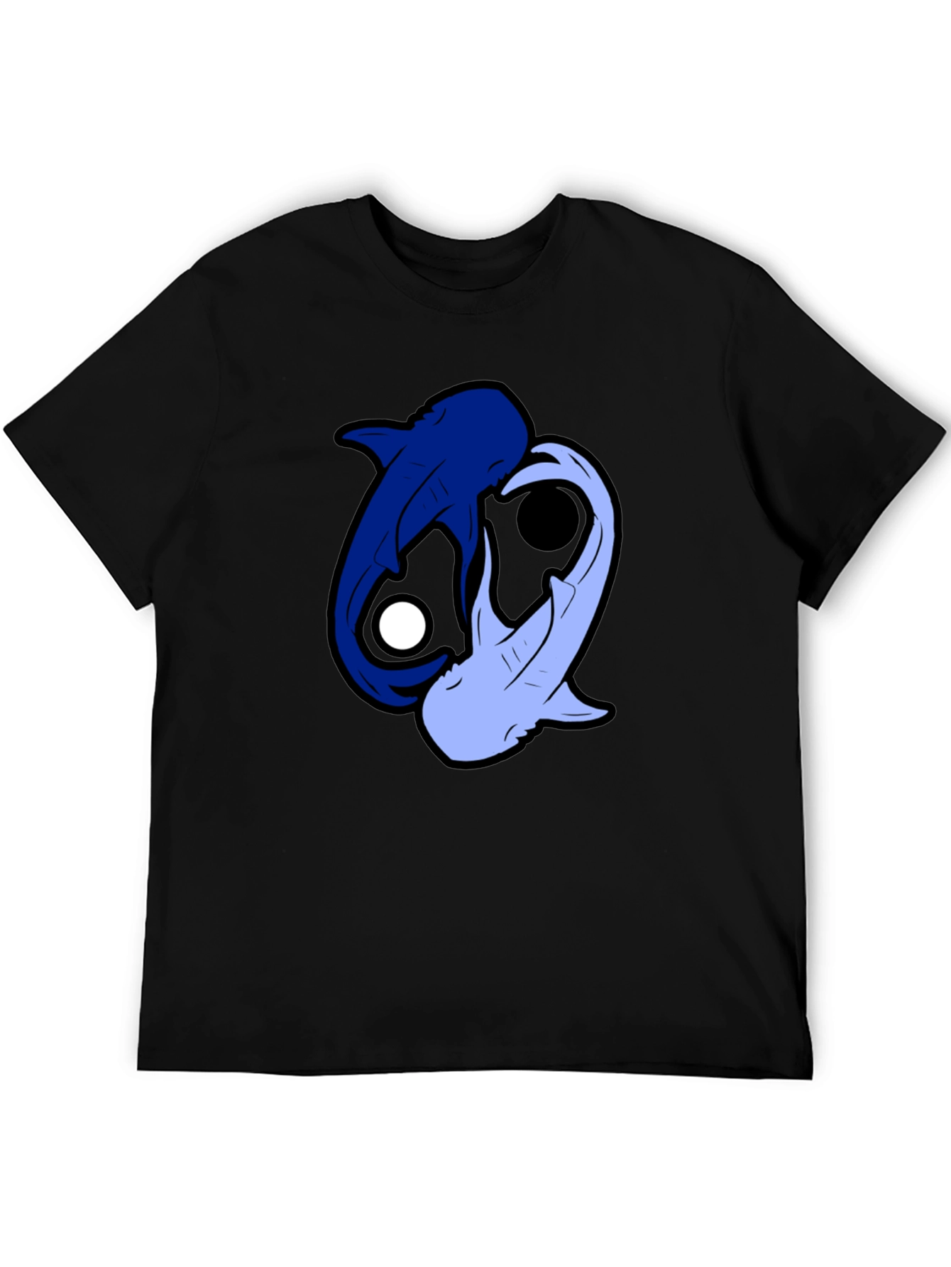 Yin Yang Sharks Black T-Shirt
