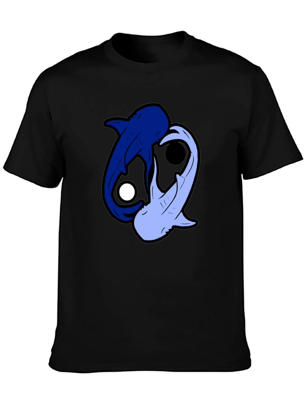 Yin Yang Sharks Black T-Shirt