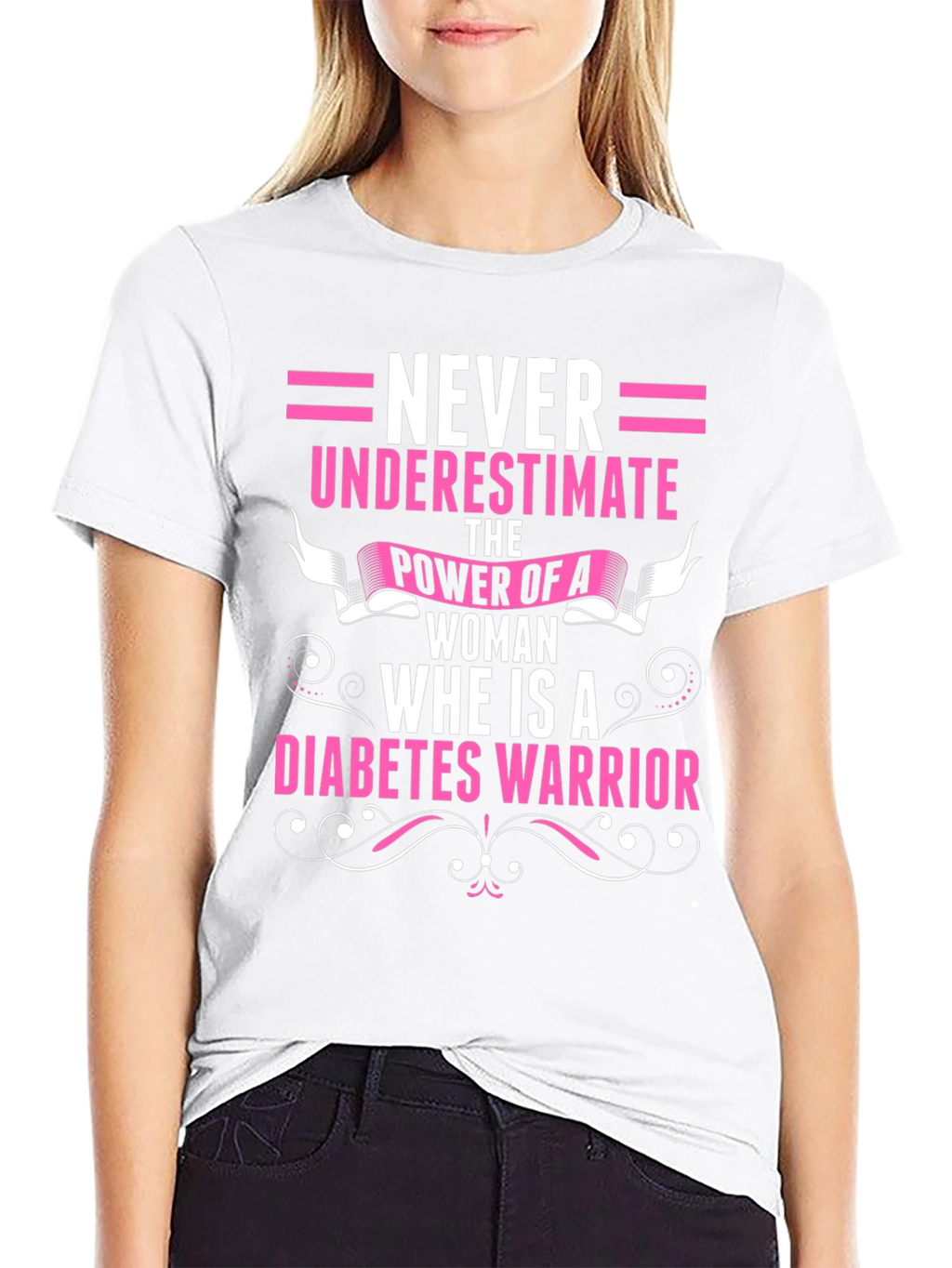Diabetes Warrior Woman Graphic T-Shirt