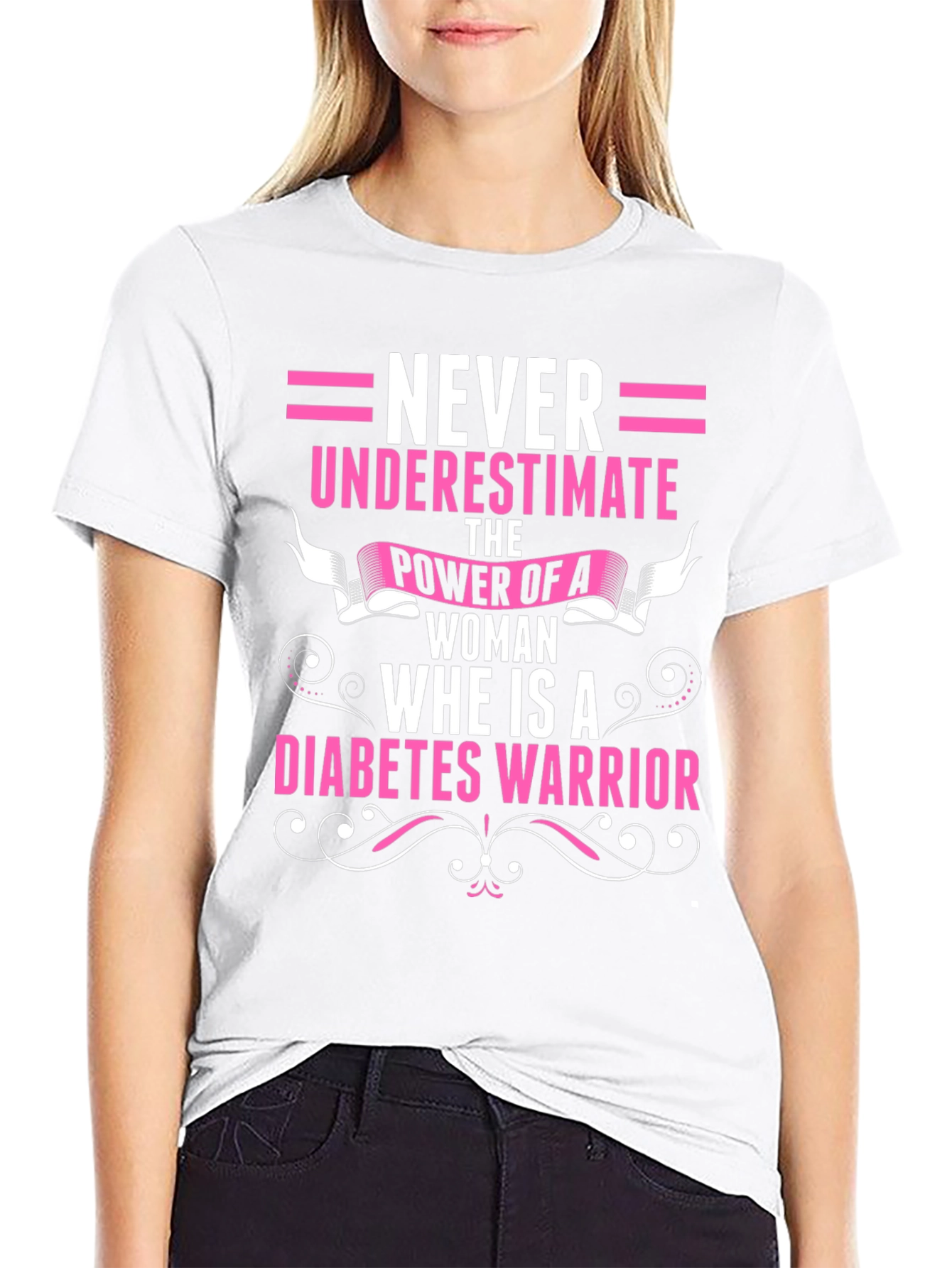 Diabetes Warrior Woman Graphic T-Shirt