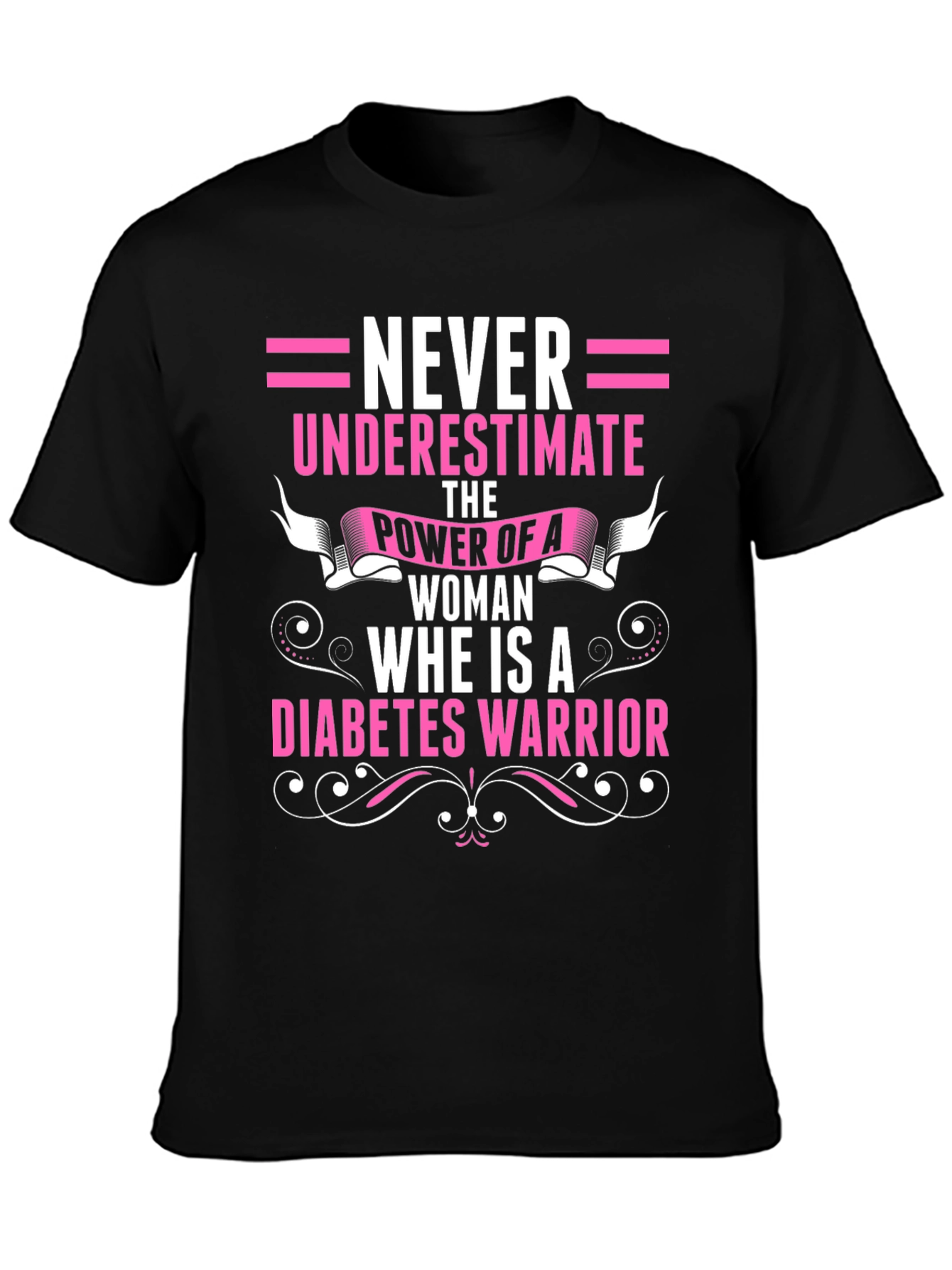 Diabetes Warrior Woman Graphic T-Shirt