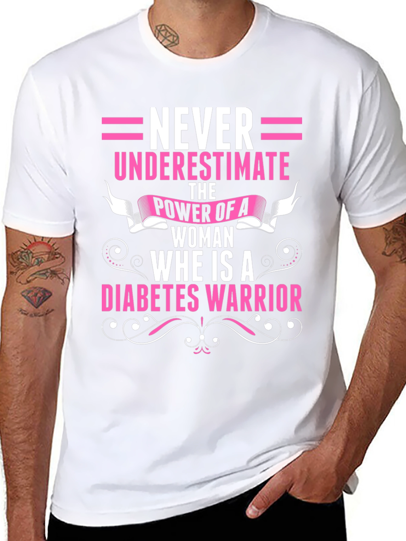 Diabetes Warrior Woman Graphic T-Shirt