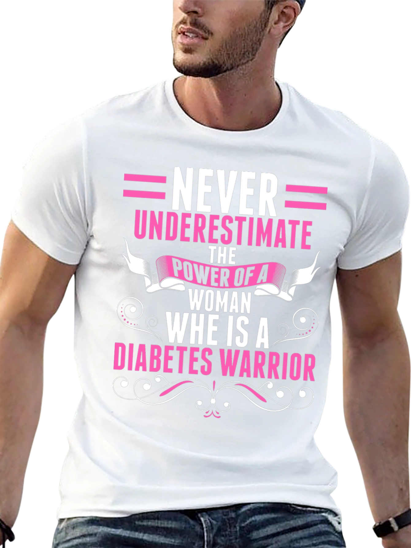 Diabetes Warrior Woman Graphic T-Shirt