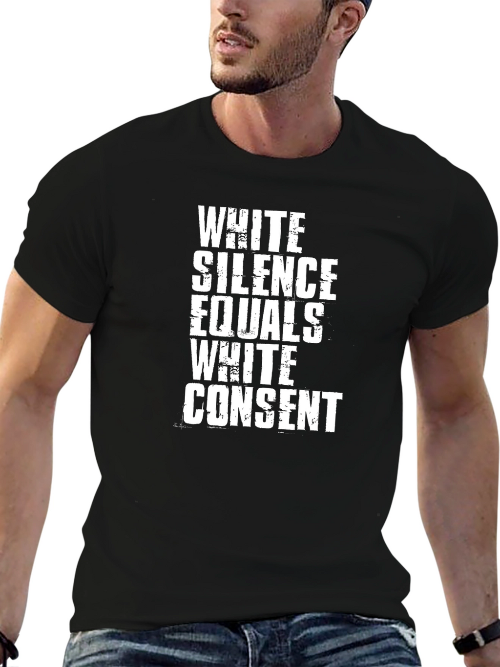 White Silence Equals White Consent Graphic Tee
