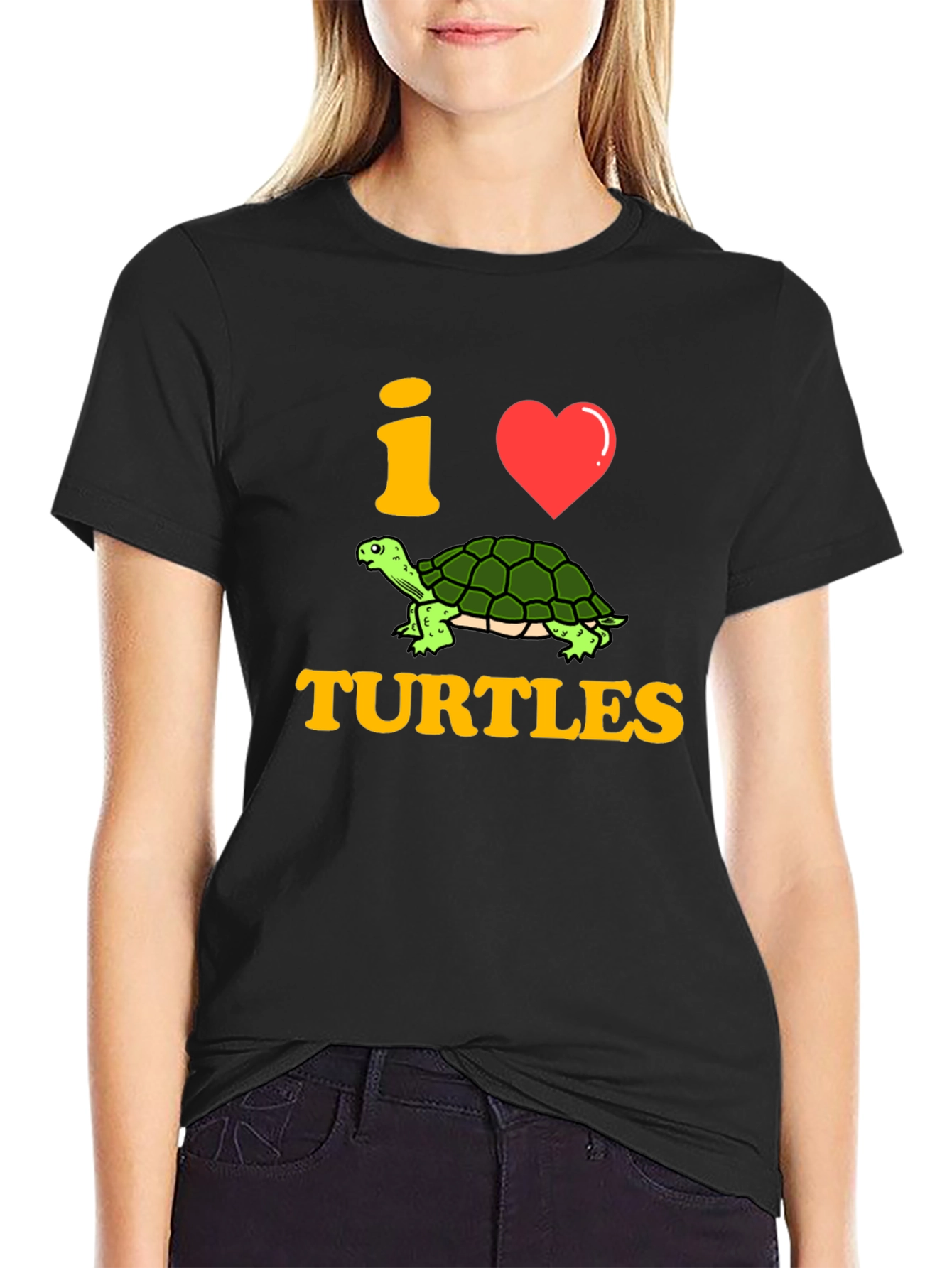 I Love Turtles T-Shirt - Graphic Print Tee