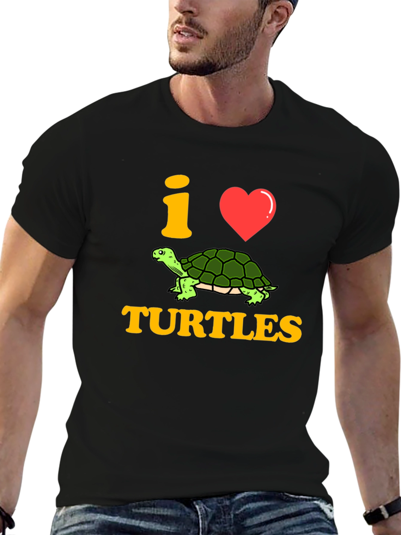 I Love Turtles T-Shirt - Graphic Print Tee