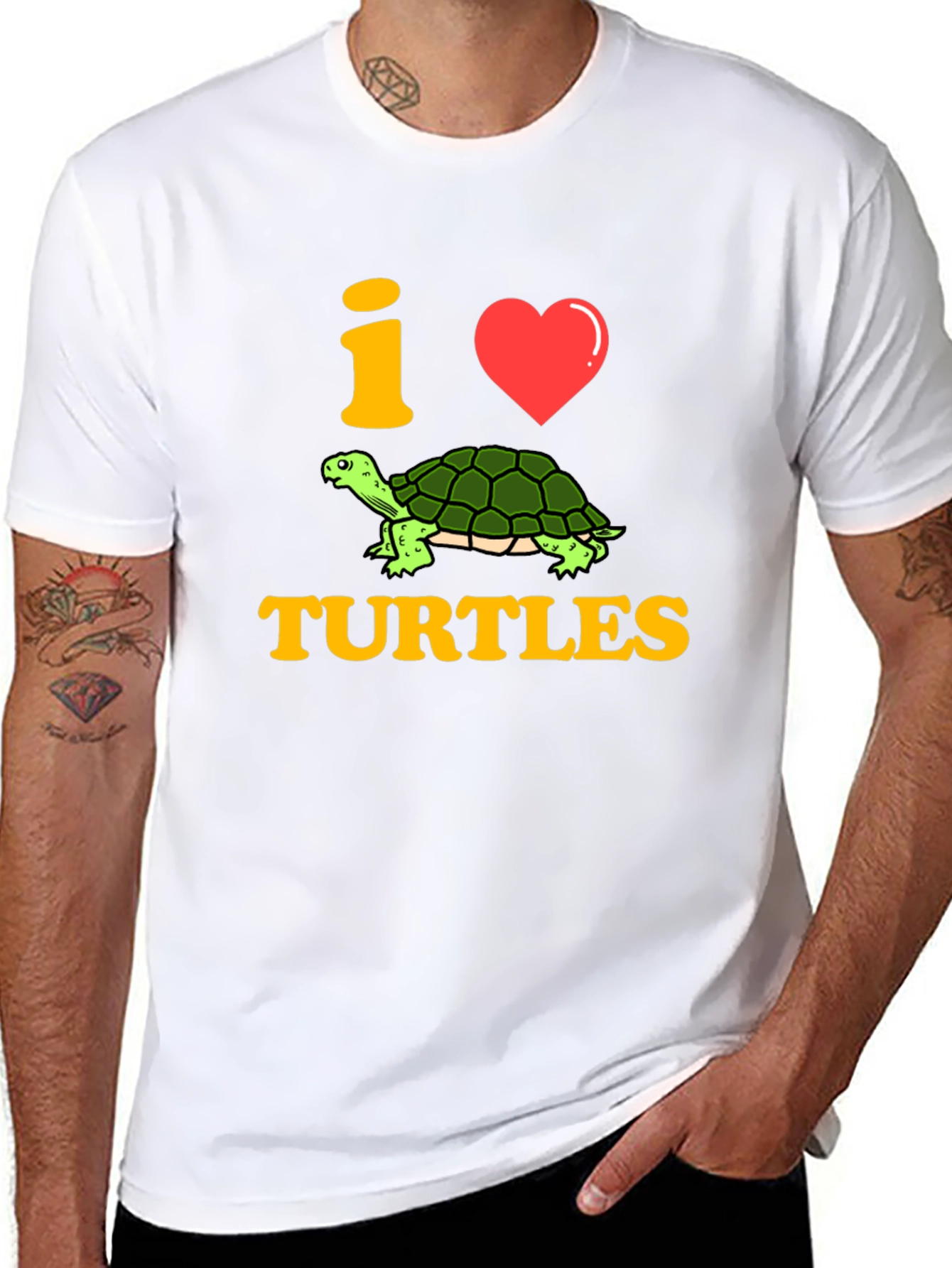 I Love Turtles T-Shirt - Graphic Print Tee
