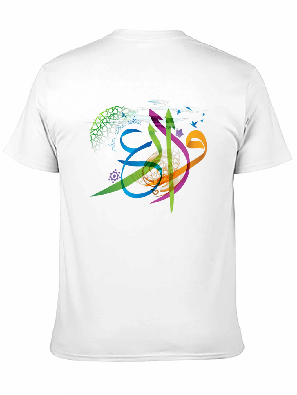 Artistic Arabic Calligraphy Mens T-Shirt - Black