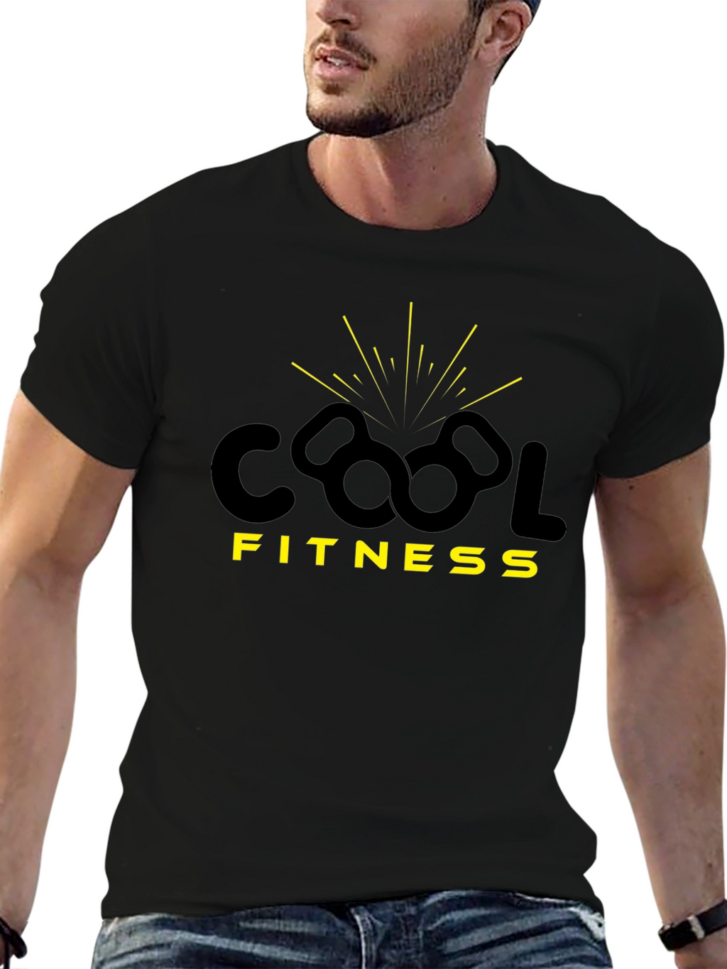 Cool Fitness Graphic Tee - Black