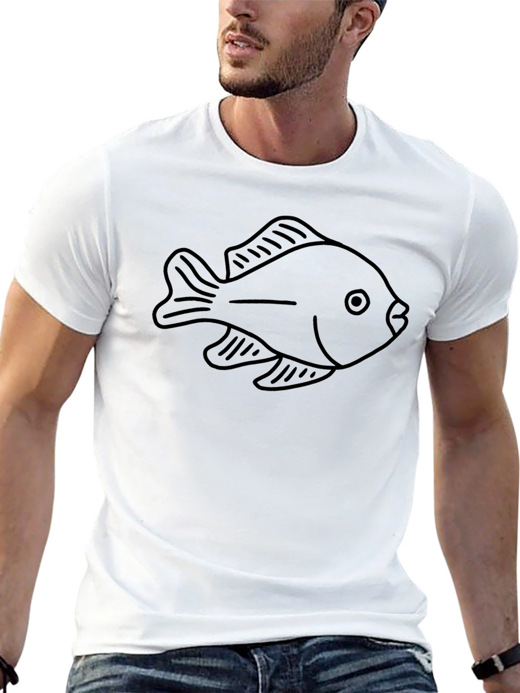 Black Fish Graphic Tee - Casual Comfort