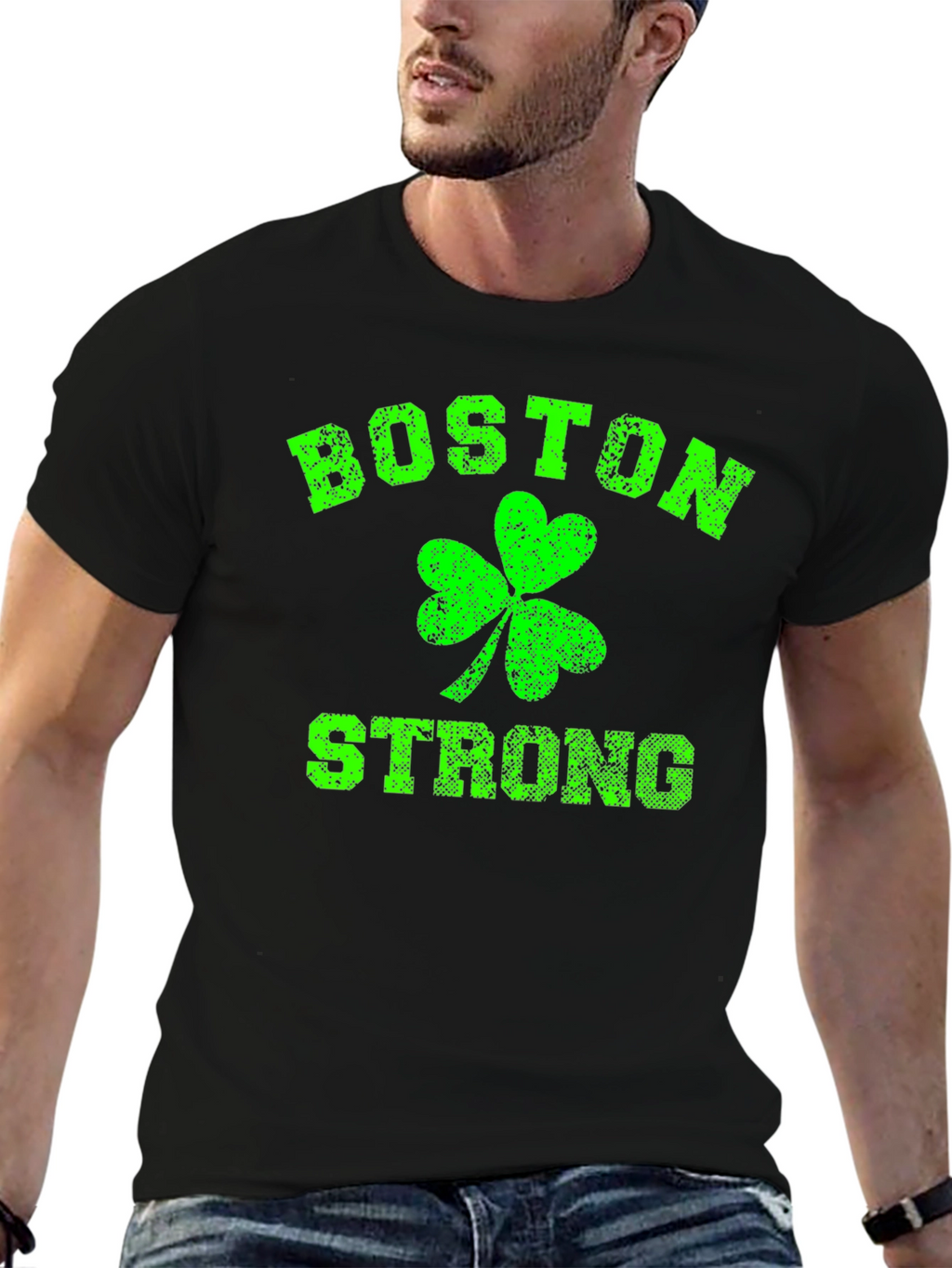 Boston Strong T-Shirt Shamrock Graphic Tee