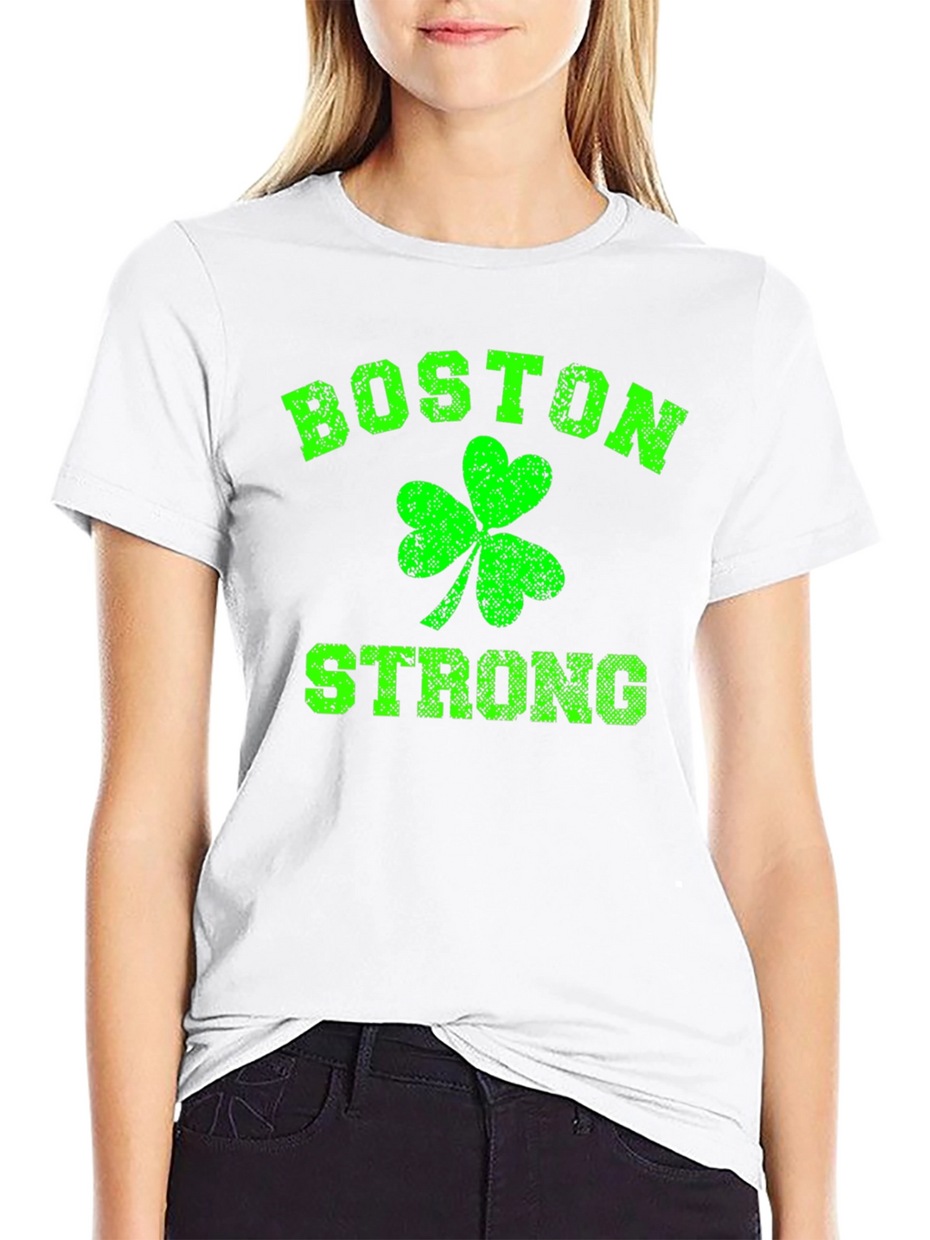 Boston Strong T-Shirt Shamrock Graphic Tee